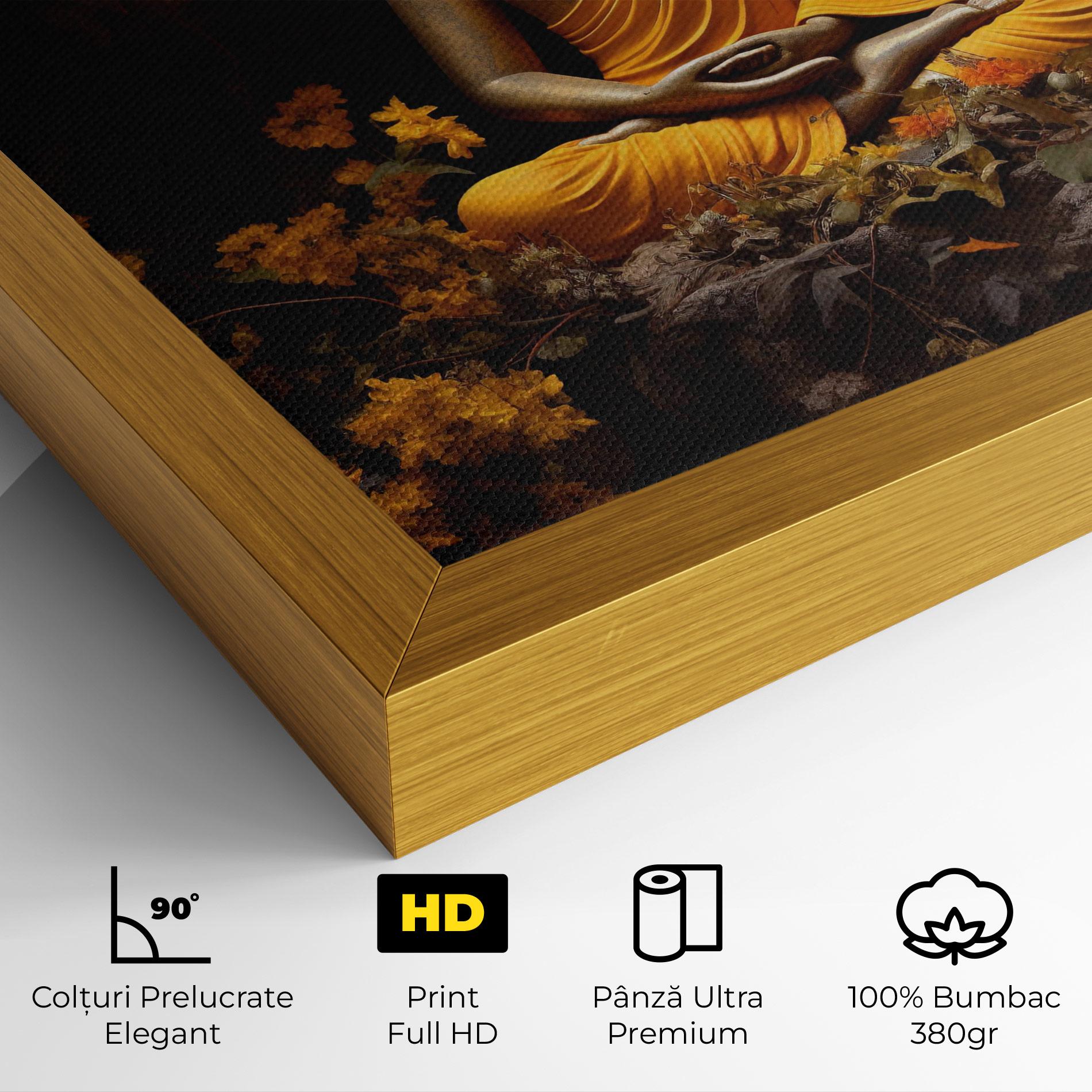 Tablou Canvas Yellow Light Buddha mockup 4