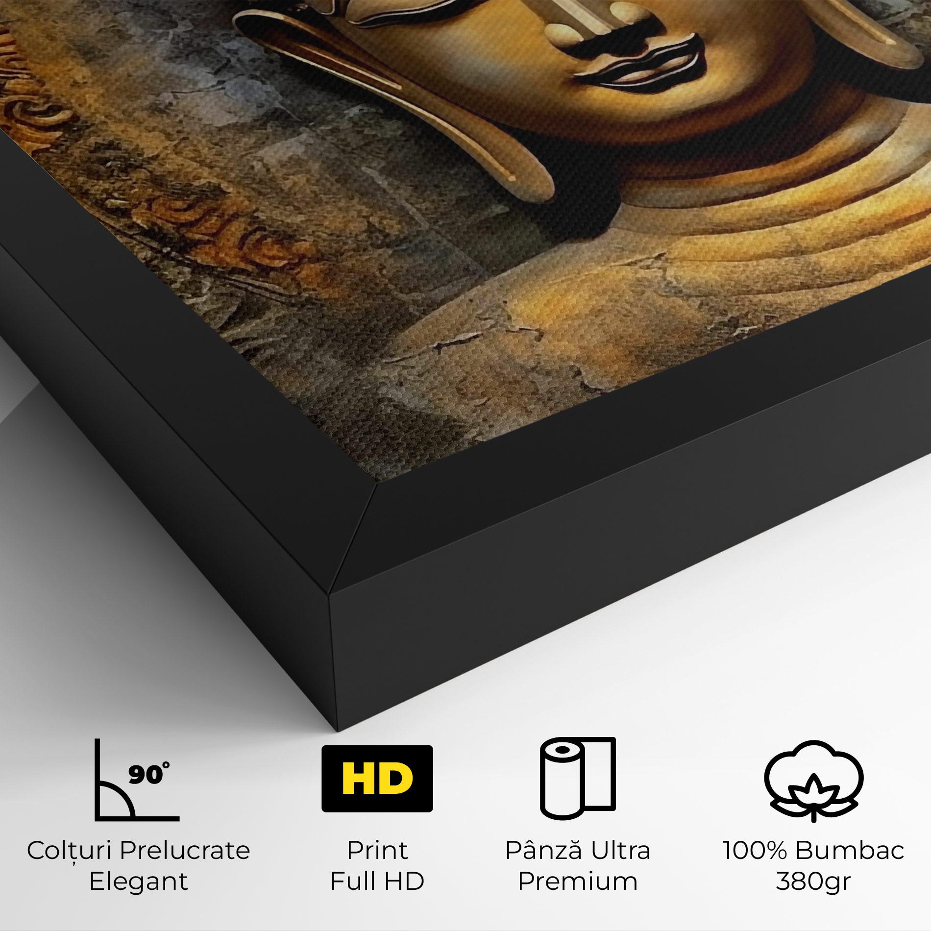 Tablou Canvas Buddha 3d Head mockup 4
