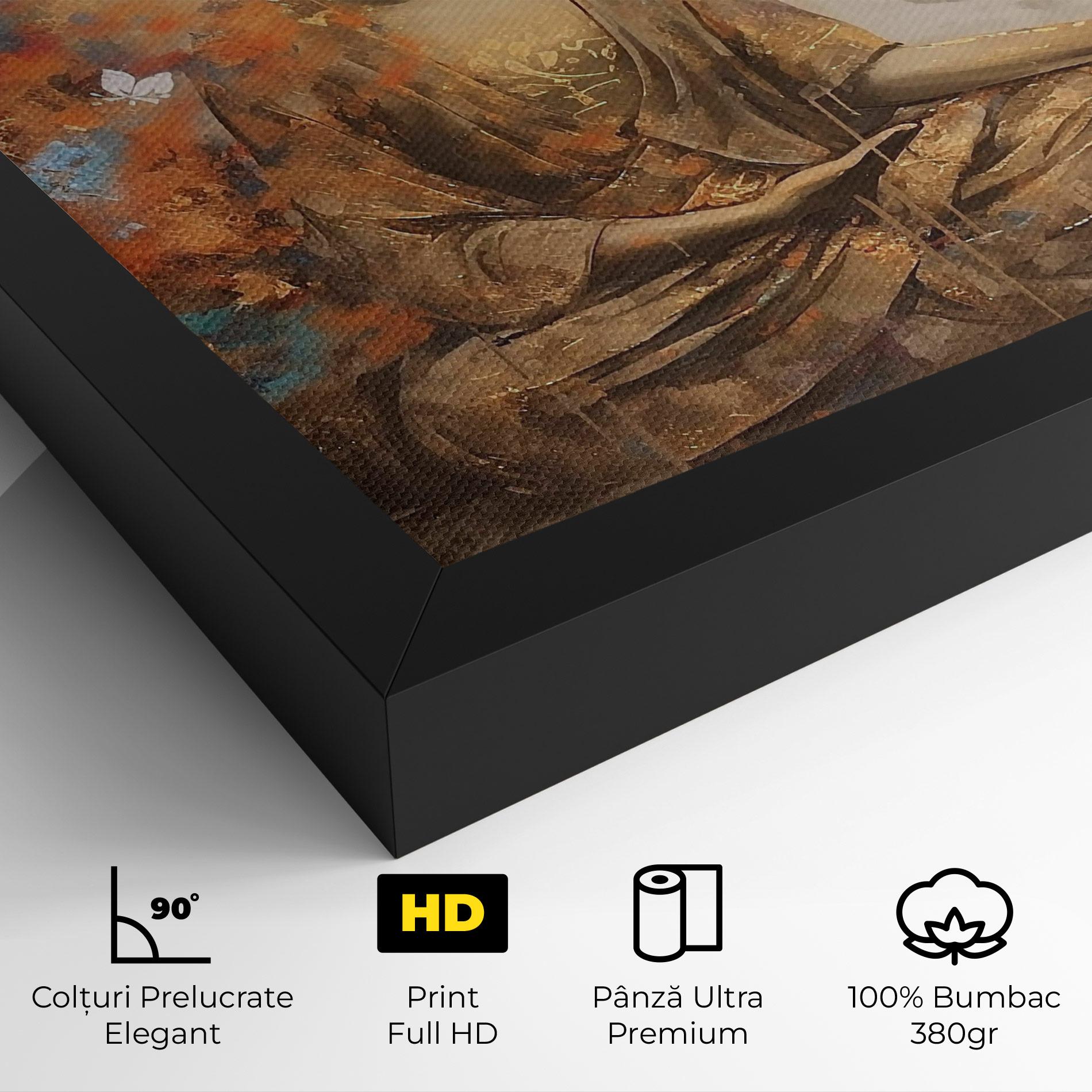 Tablou Canvas Buddha Cream Blue mockup 4