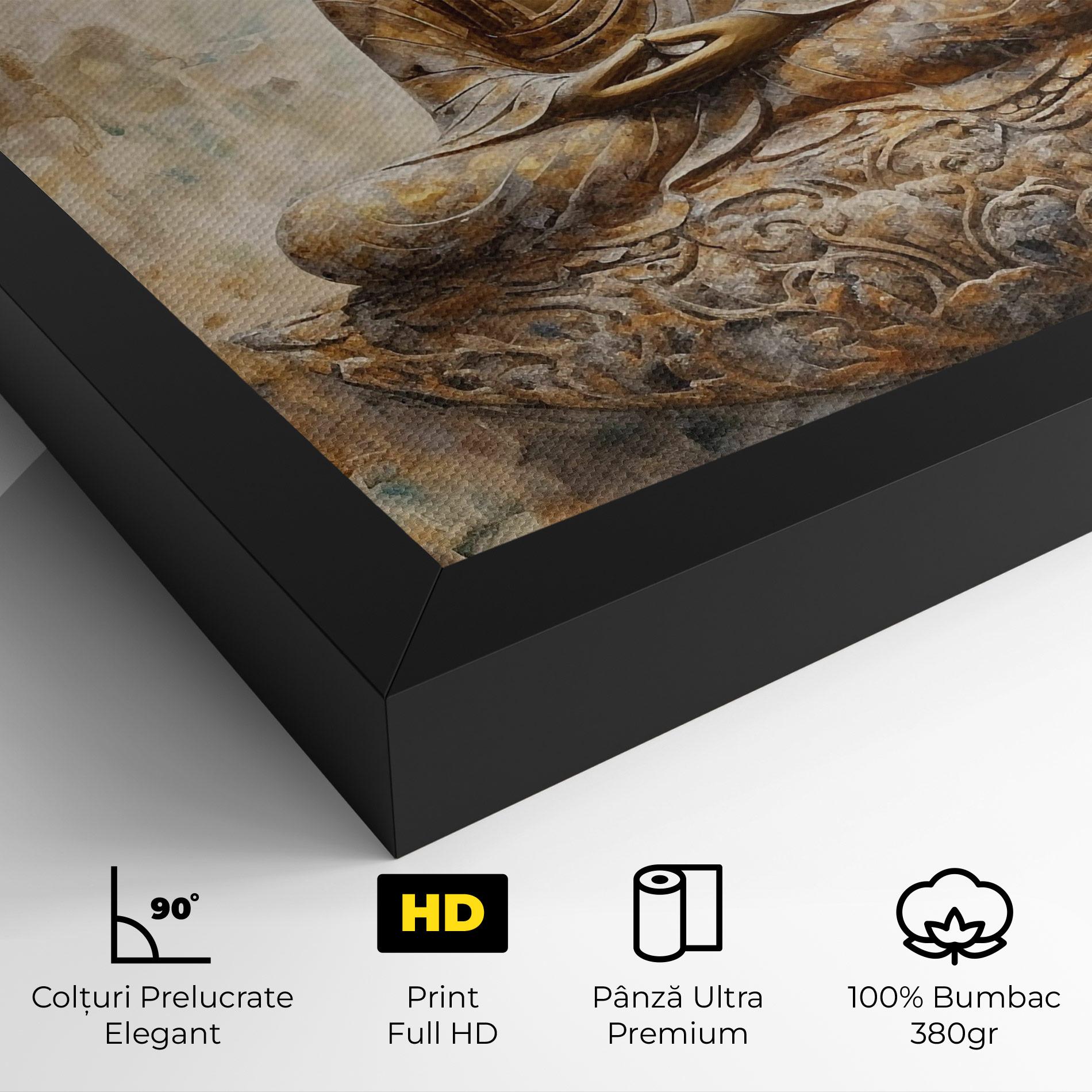 Tablou Canvas Cream Buddha Art mockup 4