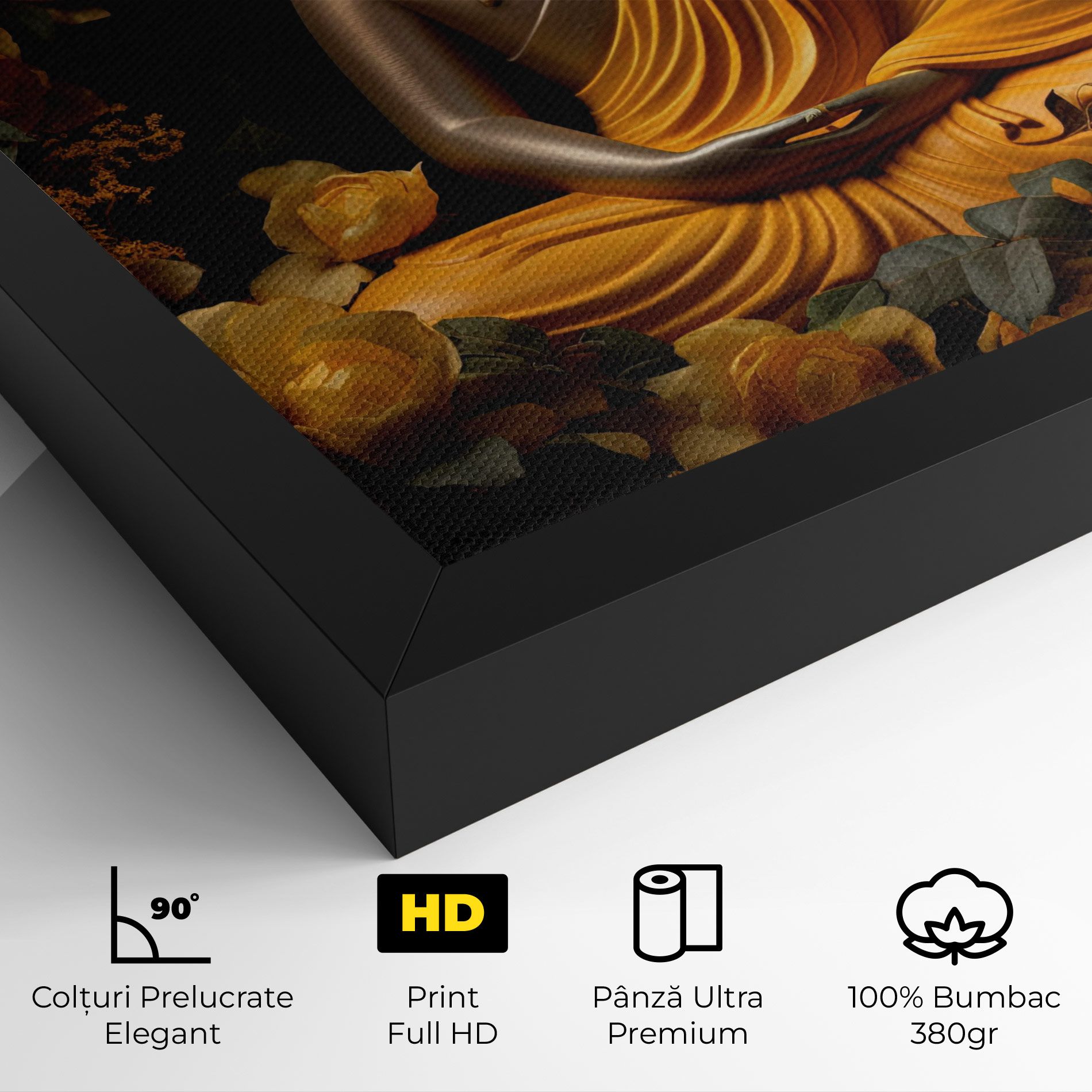 Gold Buddha Flower mockup 4
