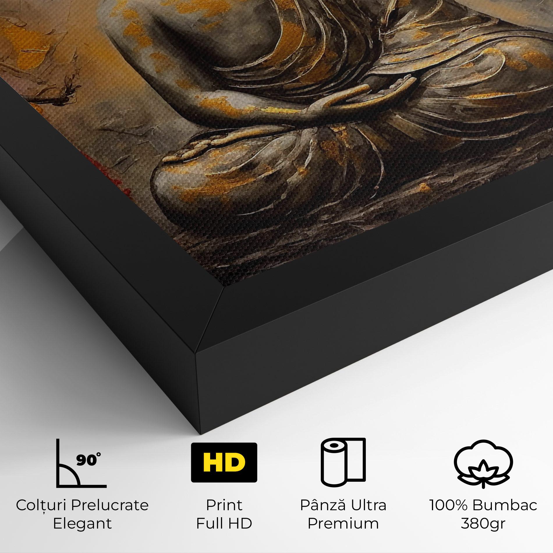 Tablou Canvas White Red Buddha mockup 4