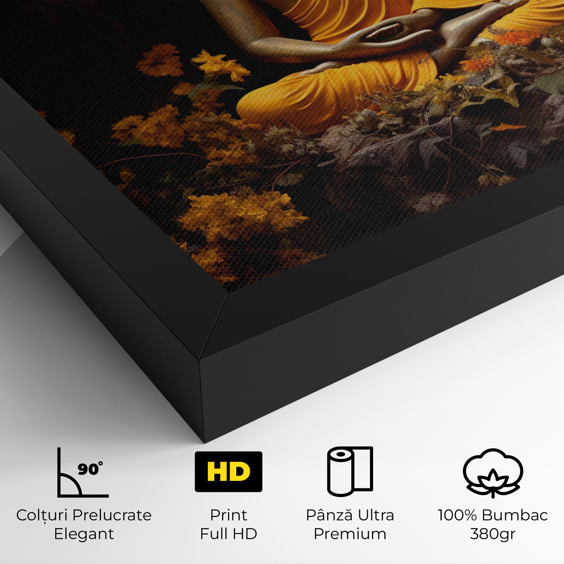 Tablou Canvas Yellow Light Buddha mockup 4