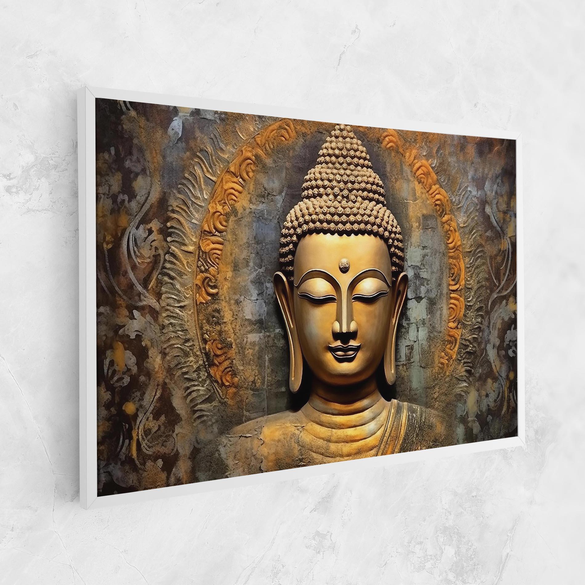 Tablou Canvas Buddha 3d Head mockup 1
