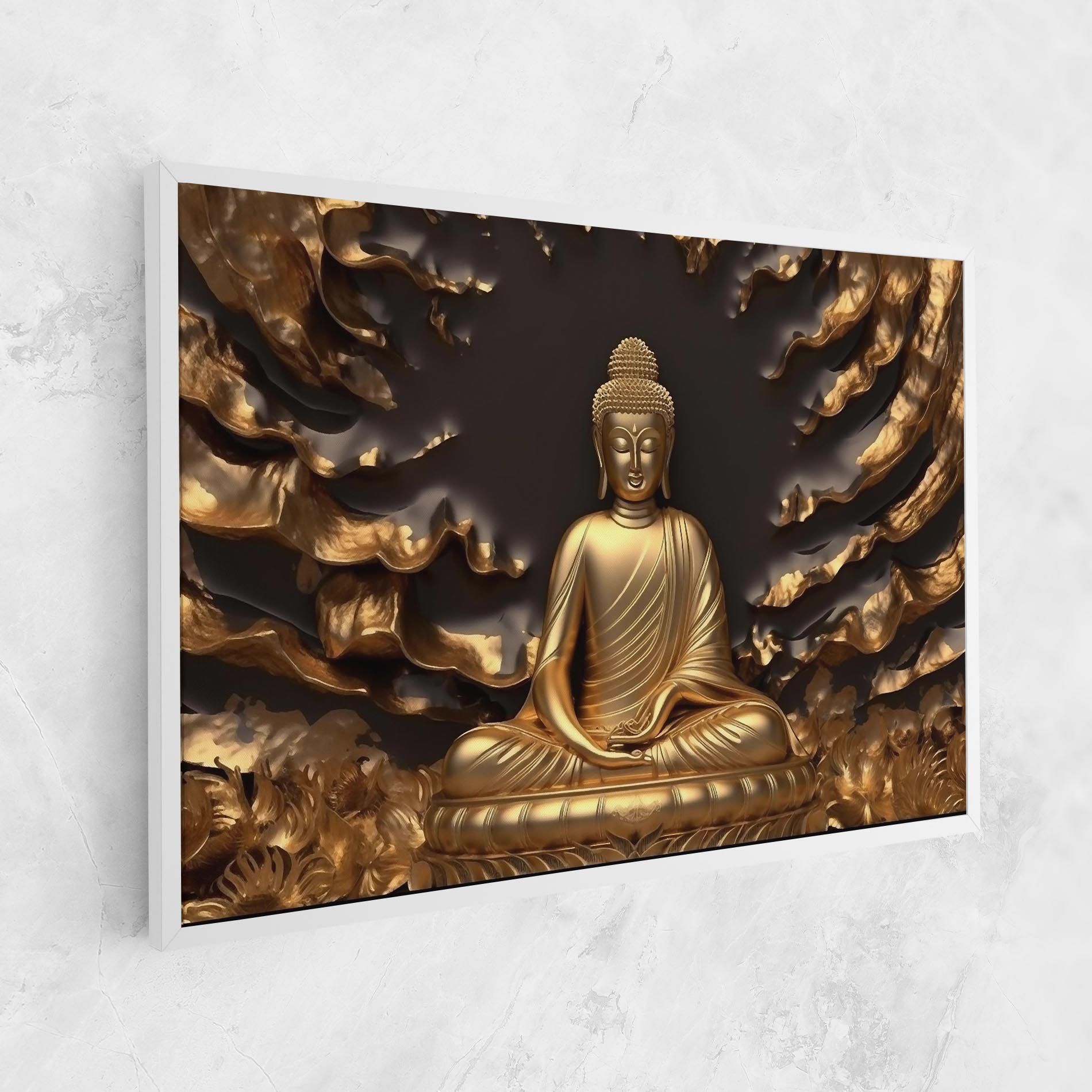 Gold 3d Buddha mockup 1