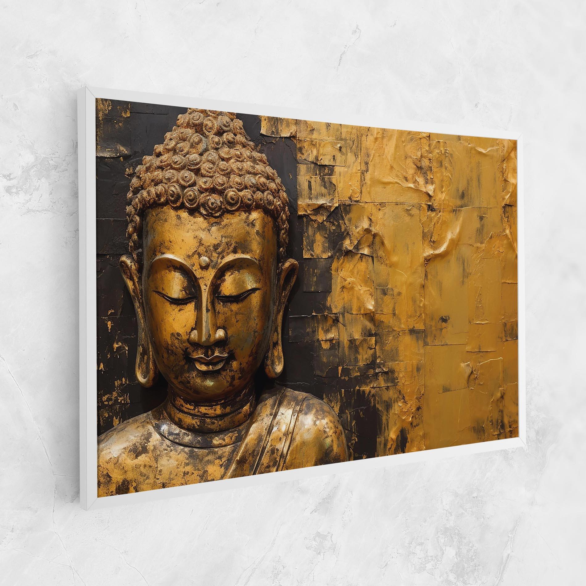 Tablou Canvas Gold Paint Buddha mockup 1