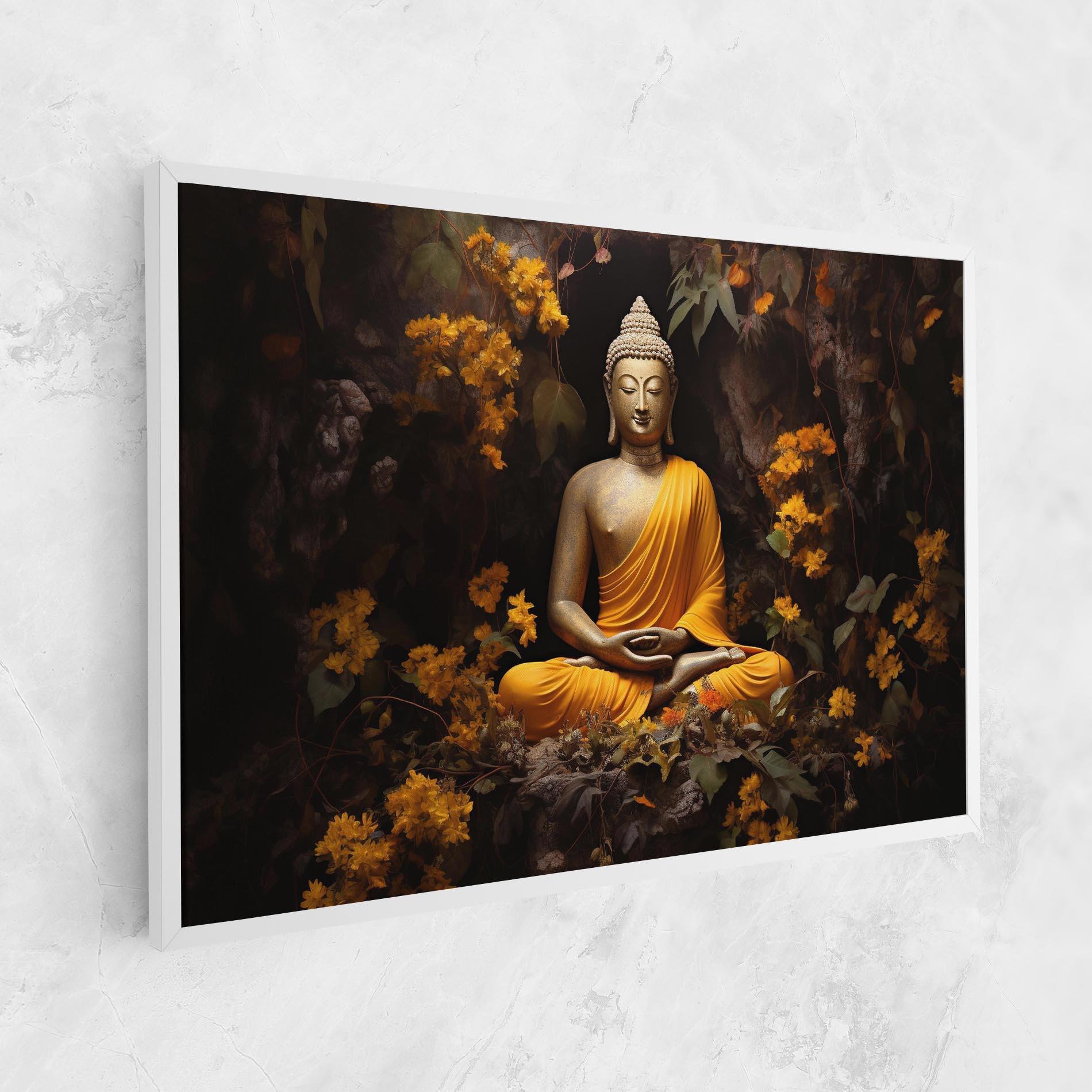 Tablou Canvas Yellow Light Buddha mockup 1