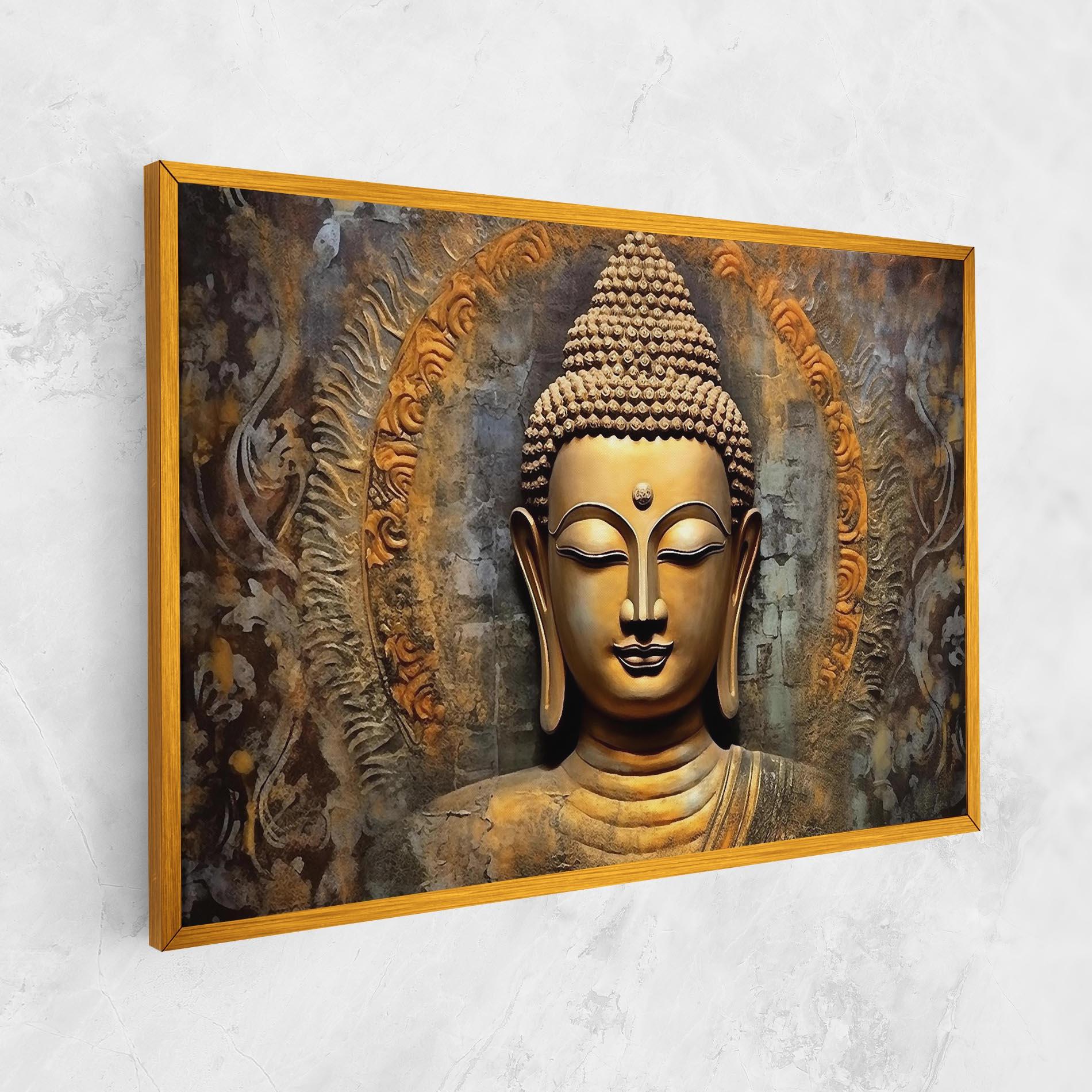 Tablou Canvas Buddha 3d Head mockup 1