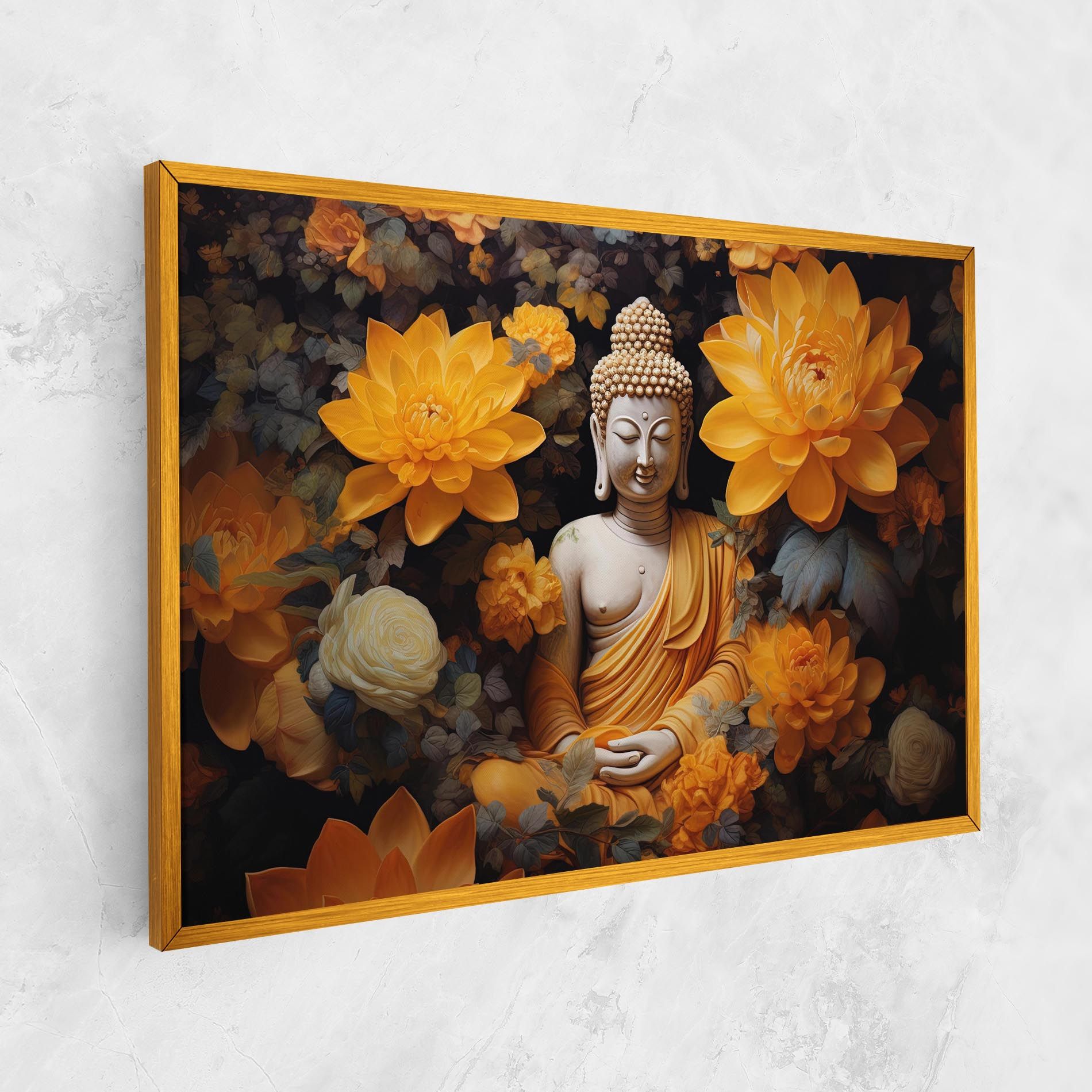 Buddha Big Flowers mockup 1