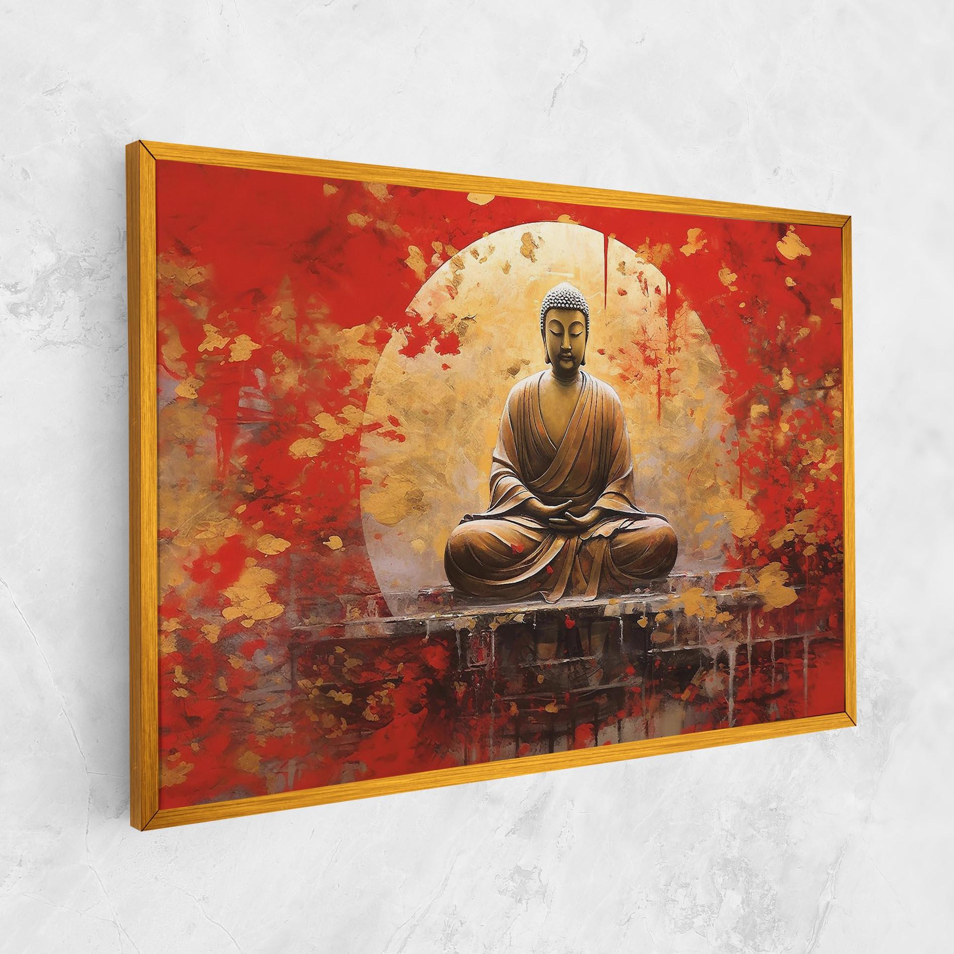 Tablou Canvas Gold Circle Buddha mockup 1