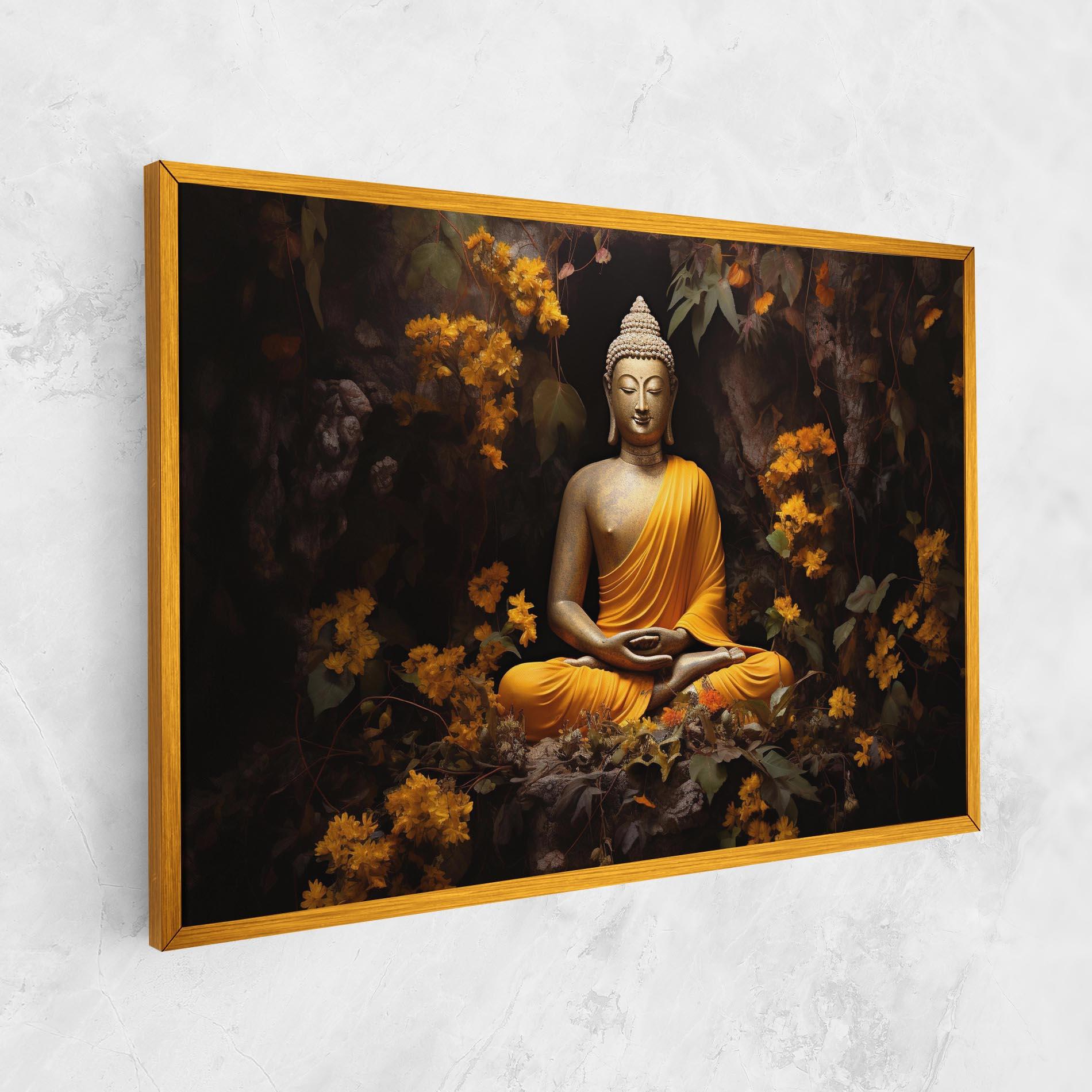 Tablou Canvas Yellow Light Buddha mockup 1