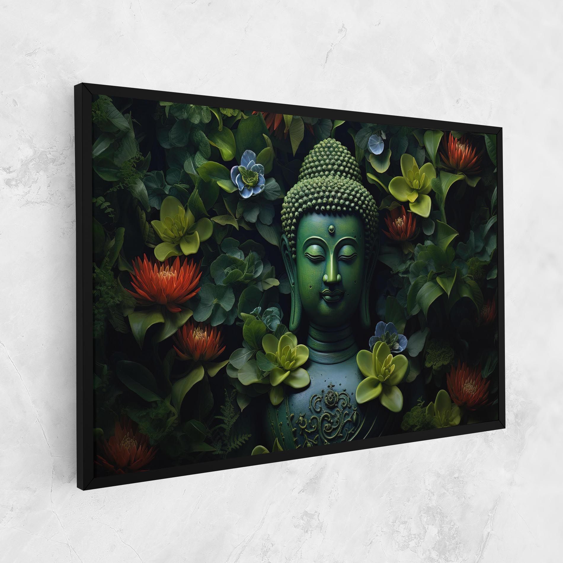 Blue Light Buddha mockup 1