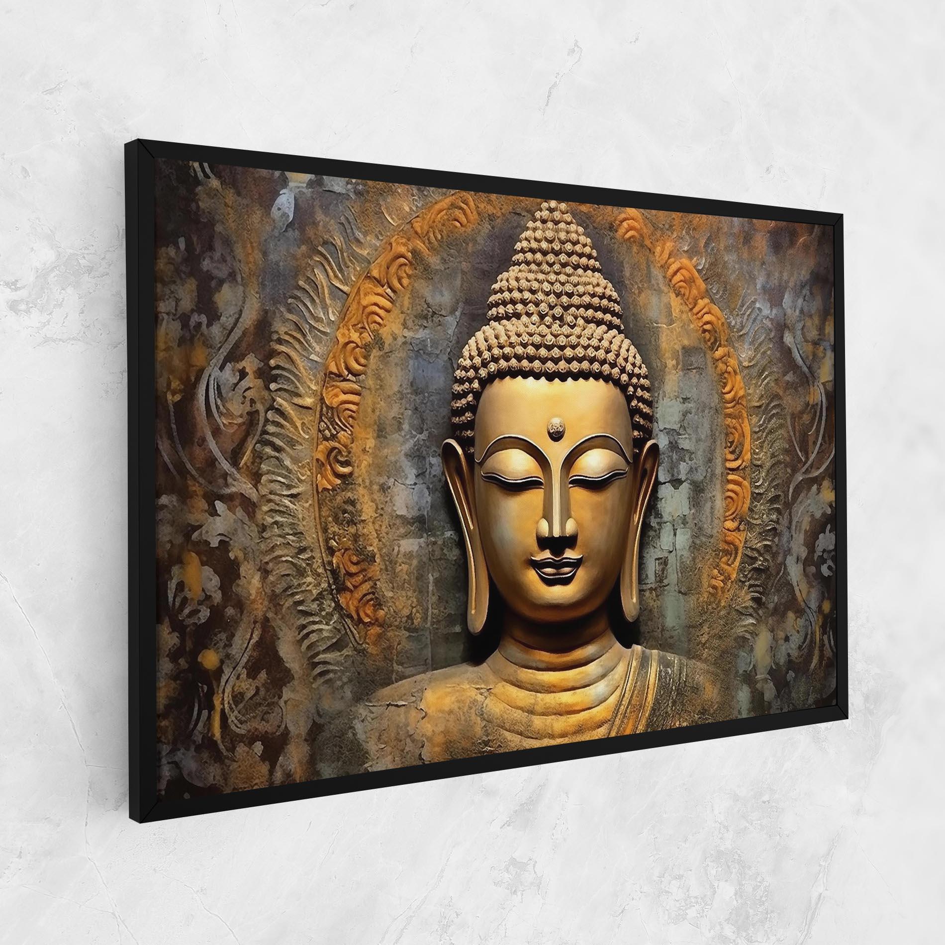 Tablou Canvas Buddha 3d Head mockup 1