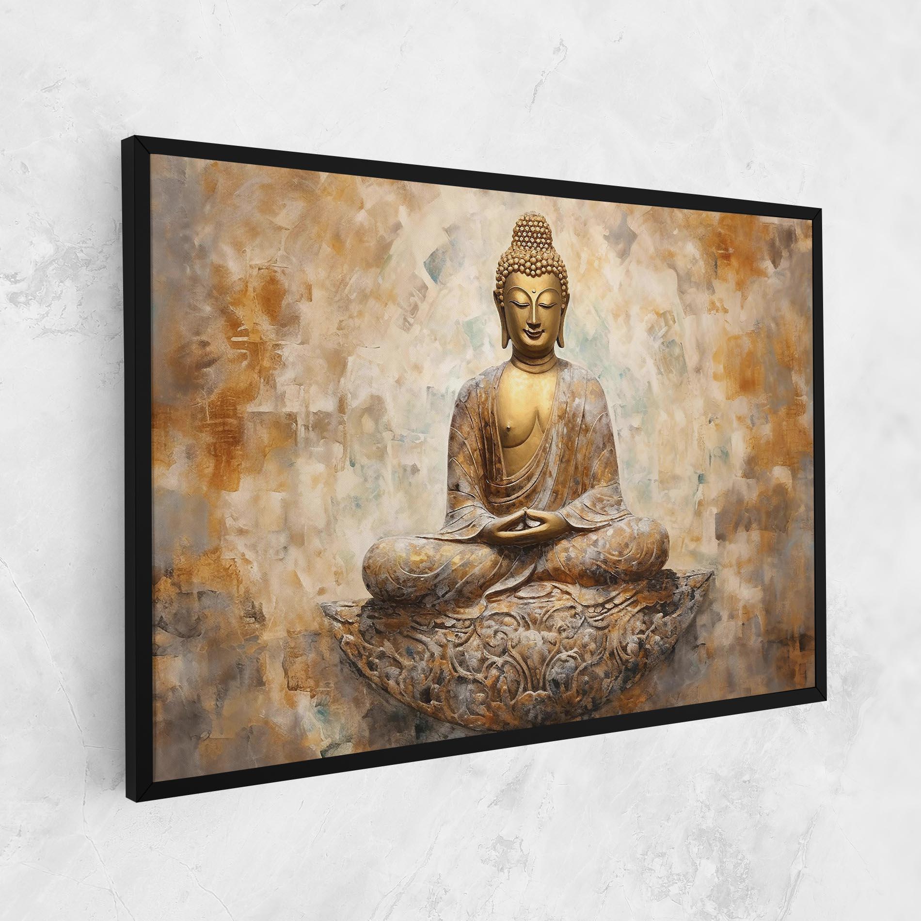 Tablou Canvas Cream Buddha Art mockup 1