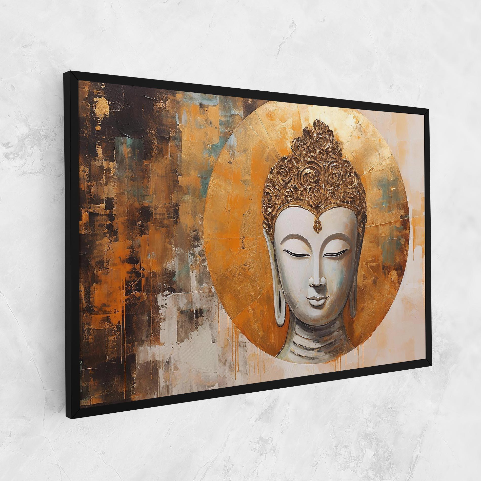 Tablou Canvas Cream Circle Buddha mockup 1