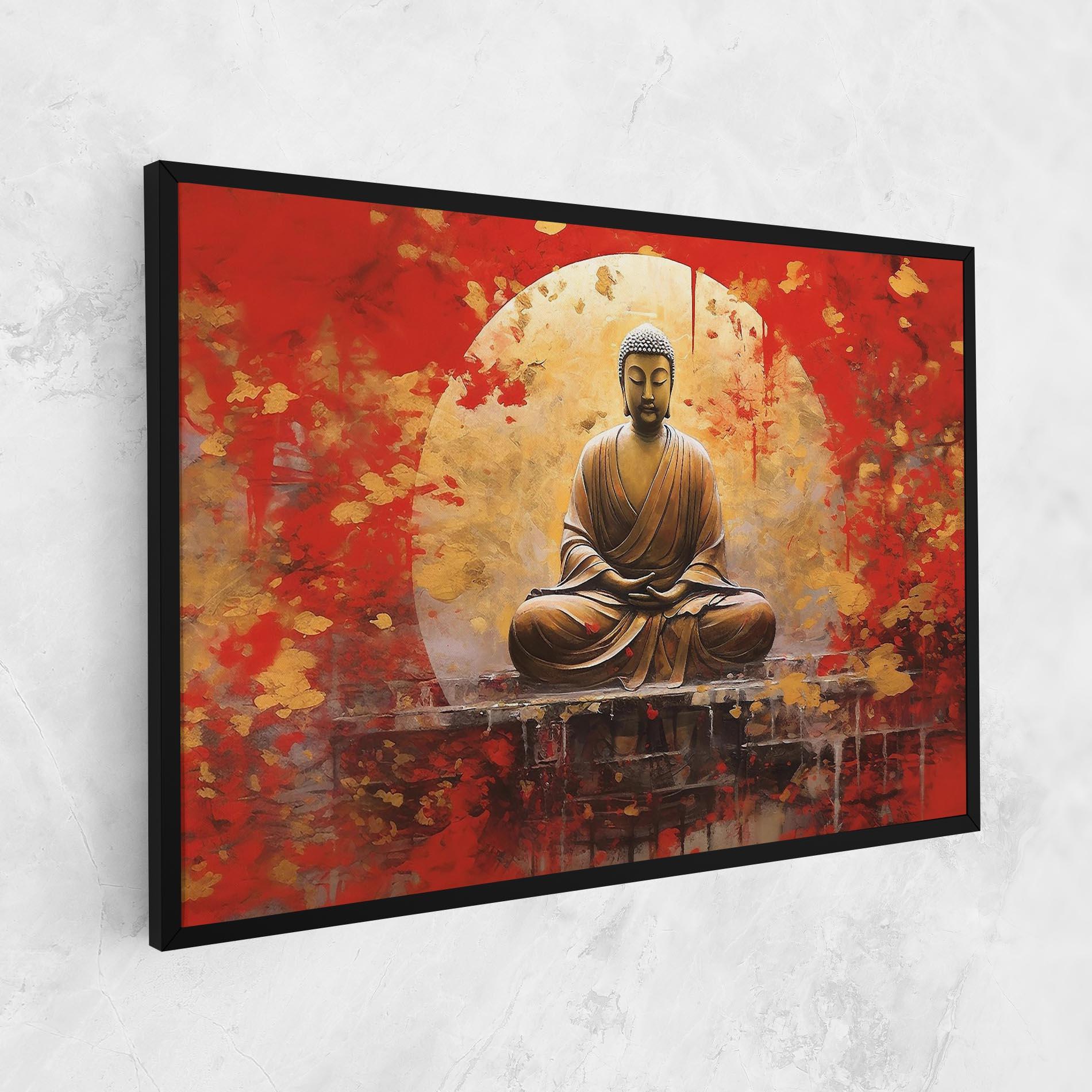 Tablou Canvas Gold Circle Buddha mockup 1