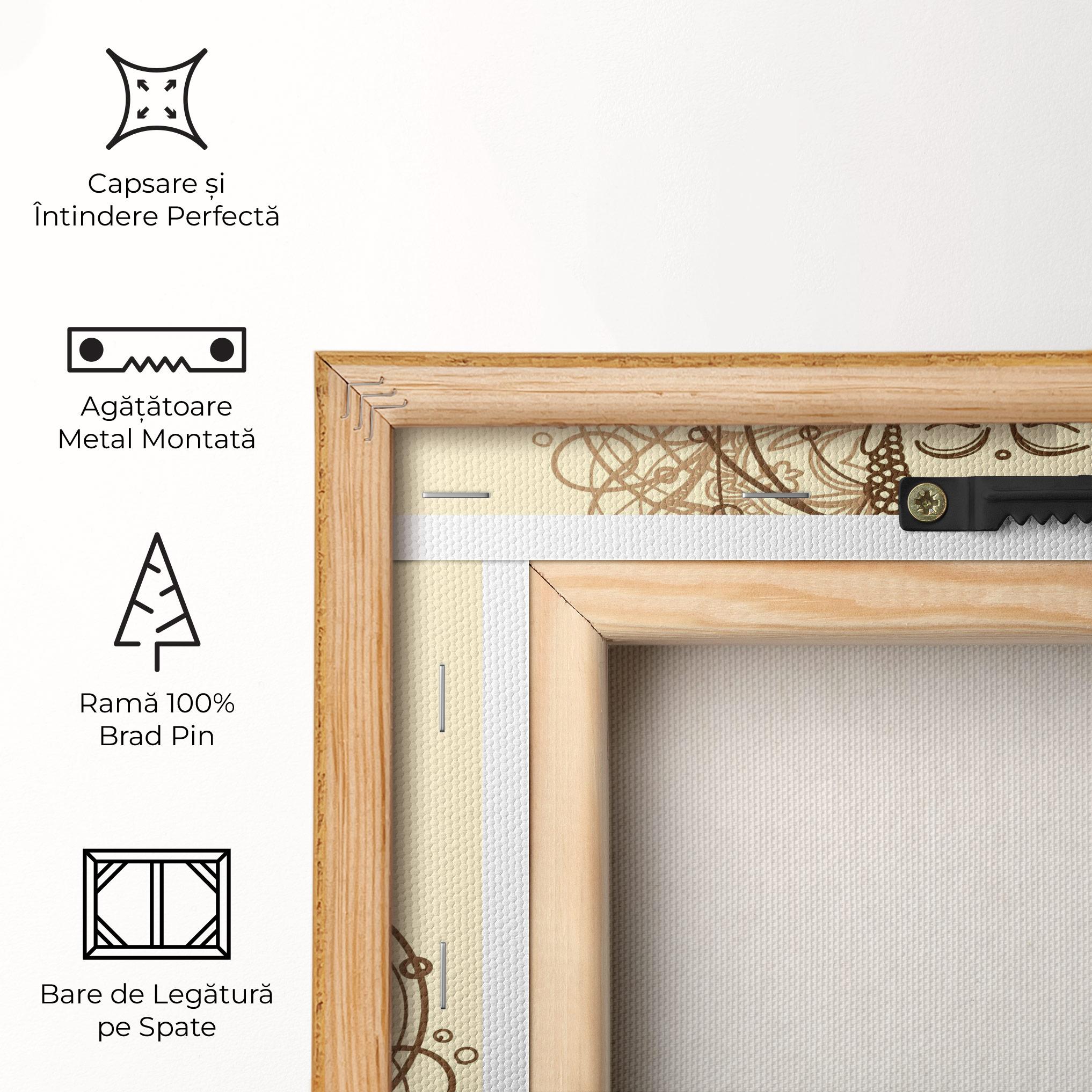 Tablou Canvas Brown Line Buddha mockup 5