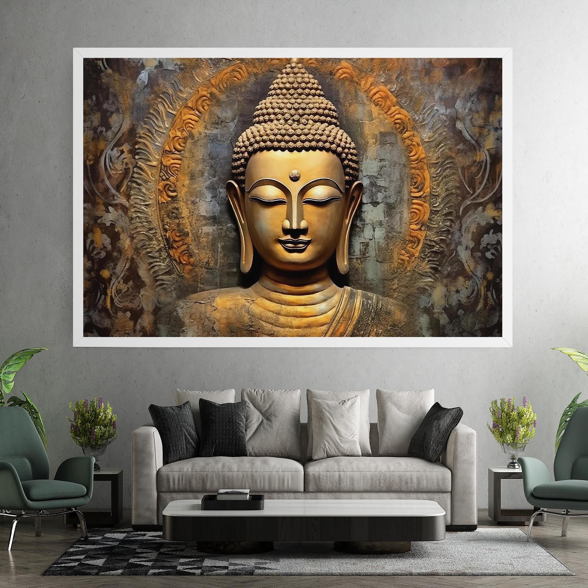 Buddha 3d Head mockup 7