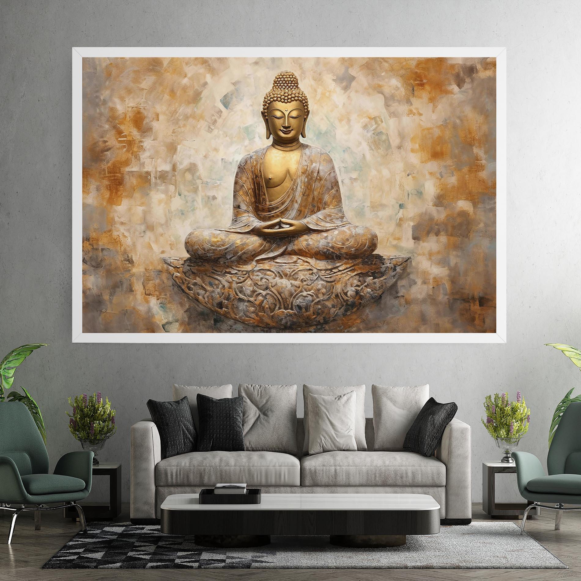 Tablou Canvas Cream Buddha Art mockup 7