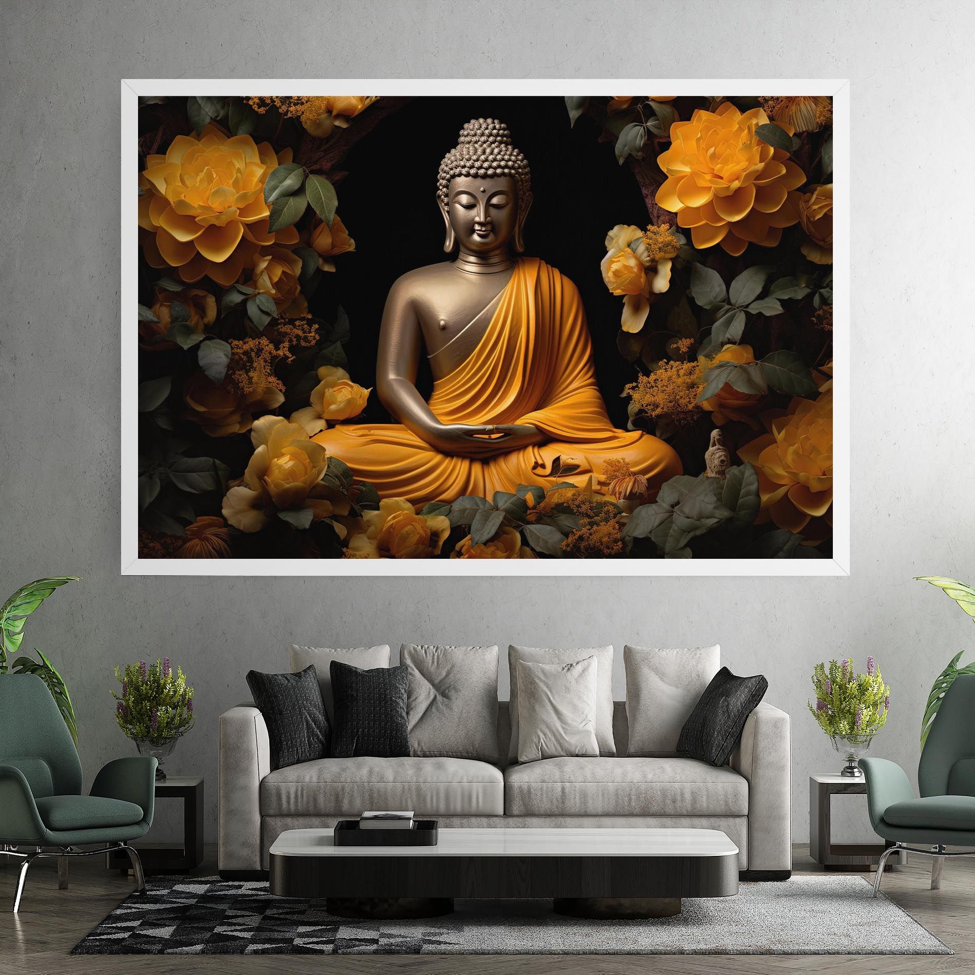 Gold Buddha Flower mockup 7