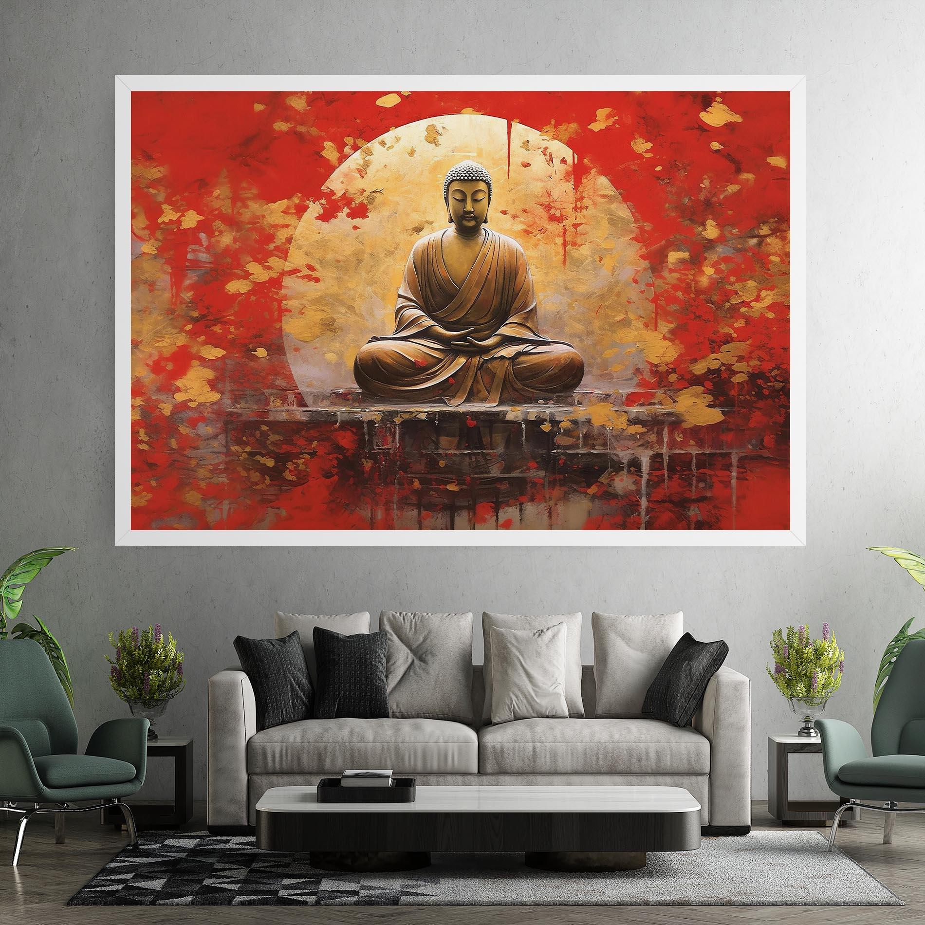 Tablou Canvas Gold Circle Buddha mockup 7