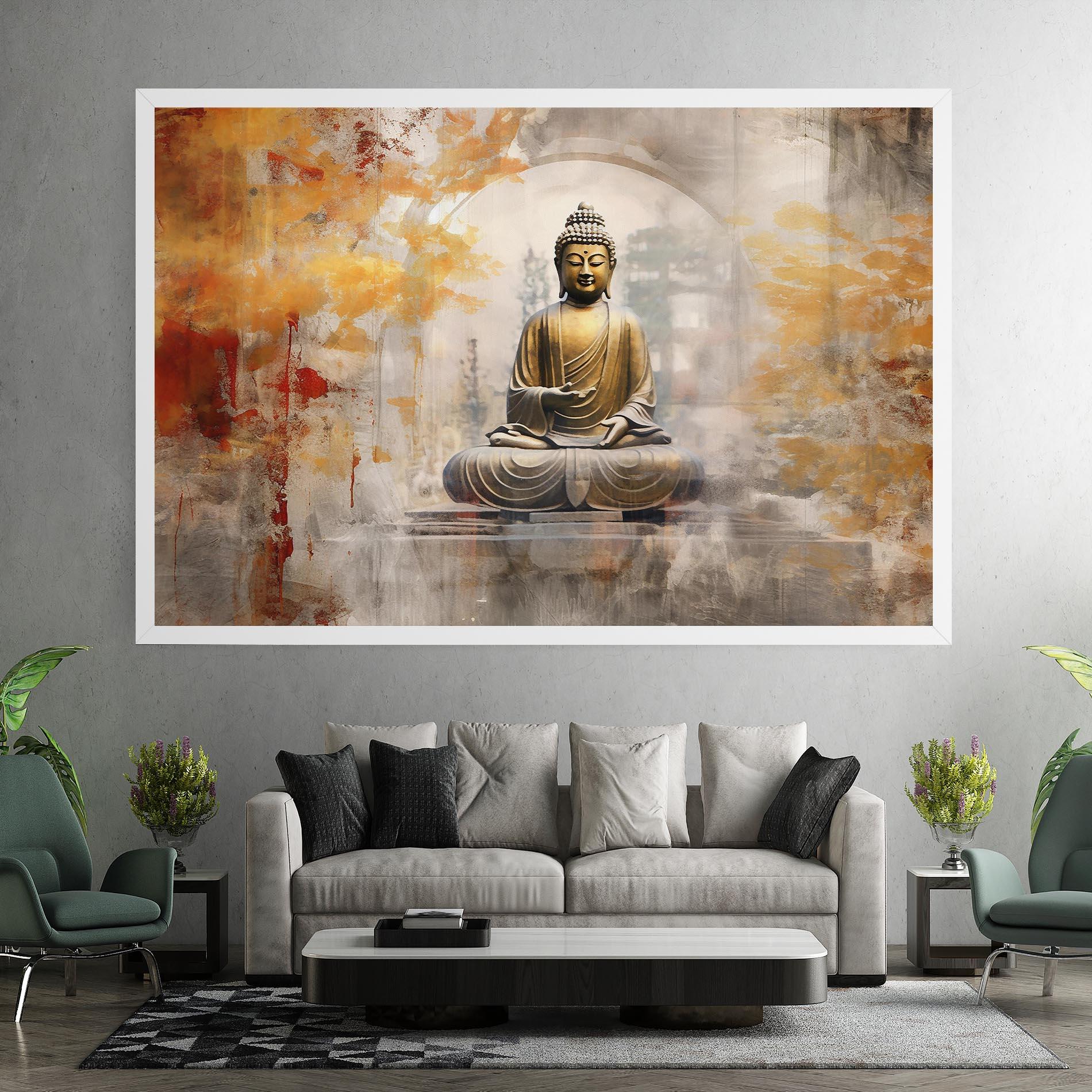 Tablou Canvas Grey Gold Buddha mockup 7