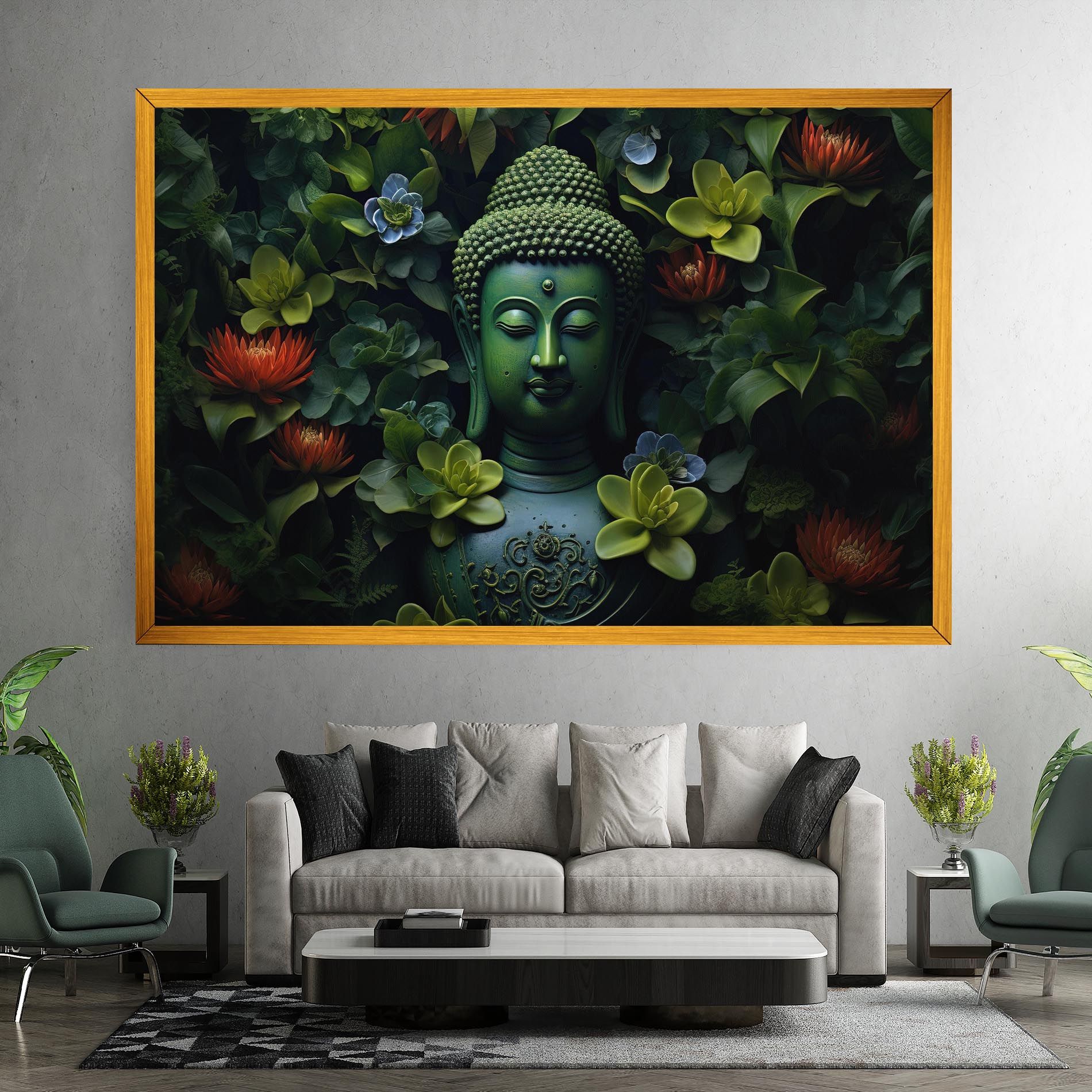 Blue Light Buddha mockup 7