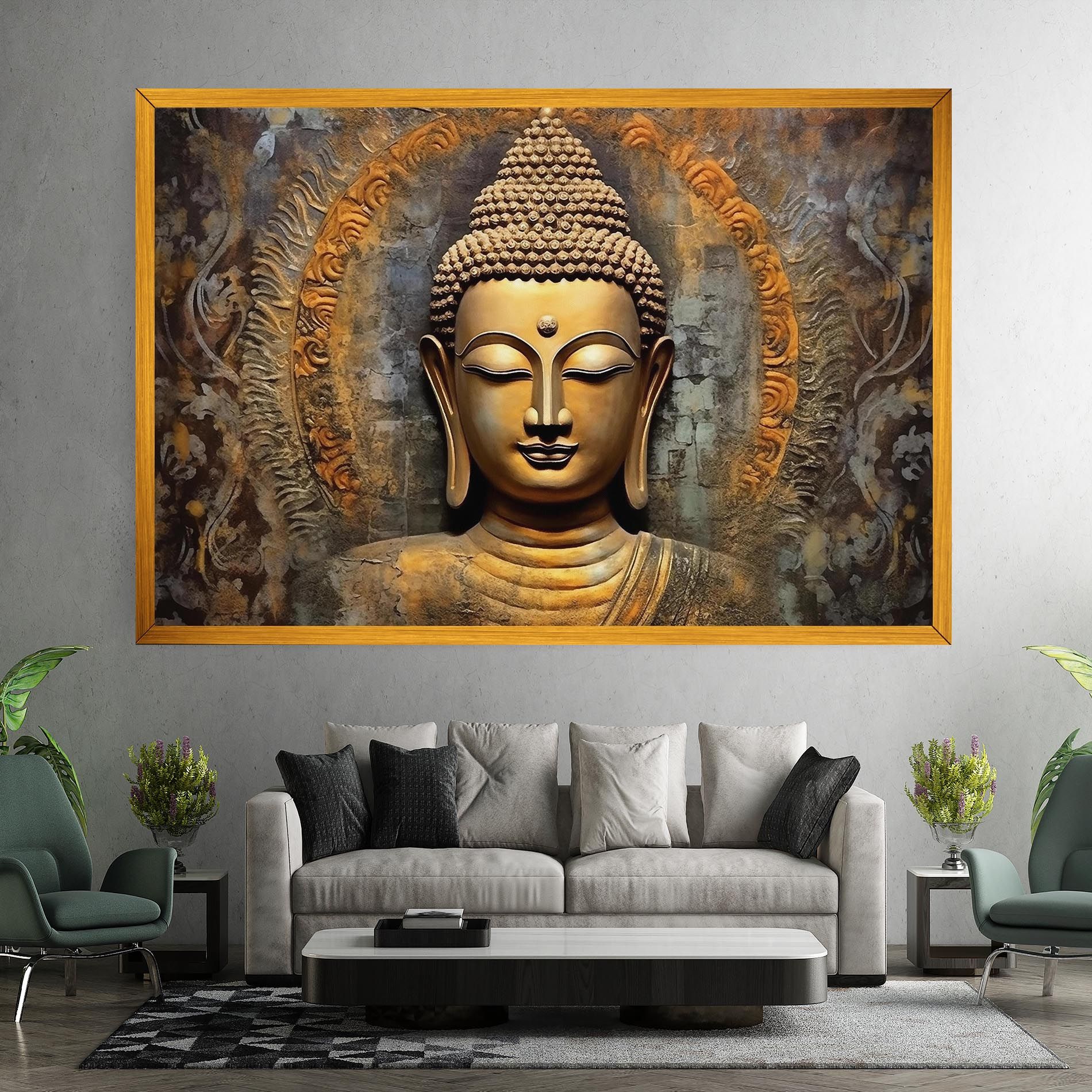 Buddha 3d Head mockup 7