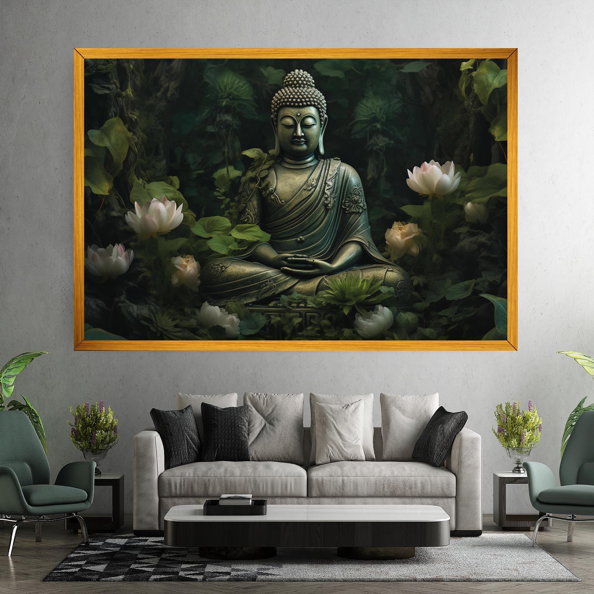 Tablou Canvas Buddha Lotus Flower mockup 7