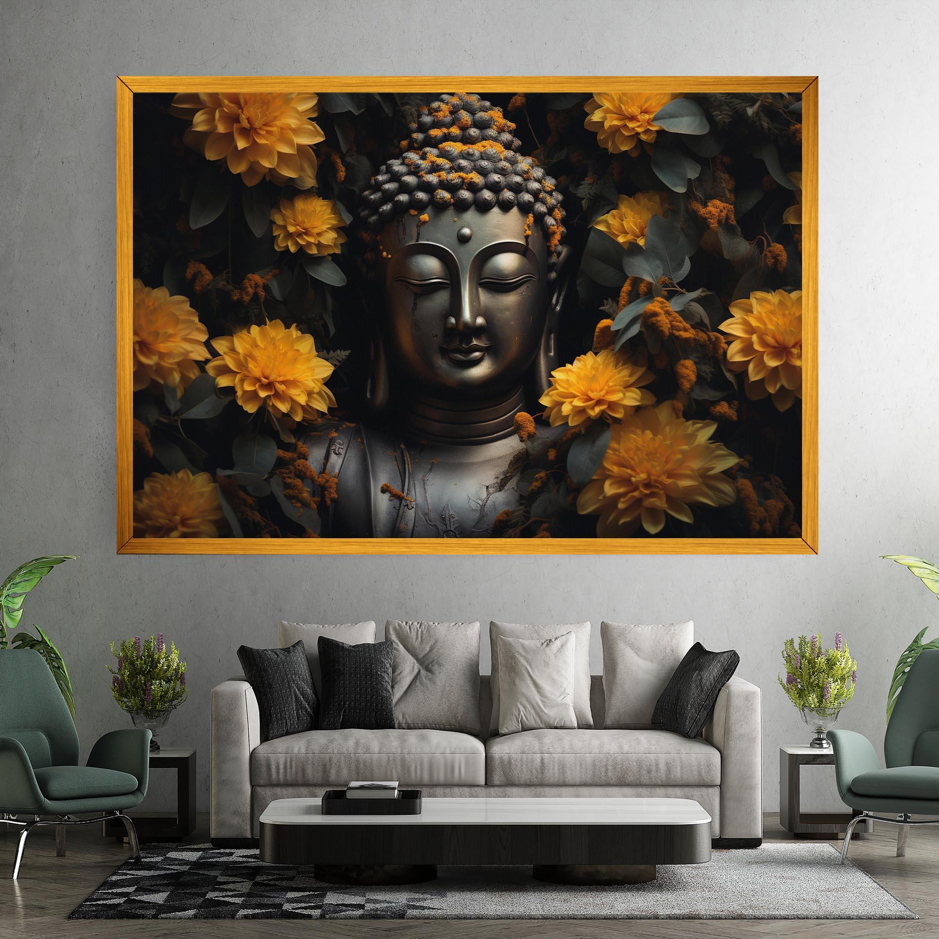 Tablou Canvas Buddha Peace Statue mockup 7