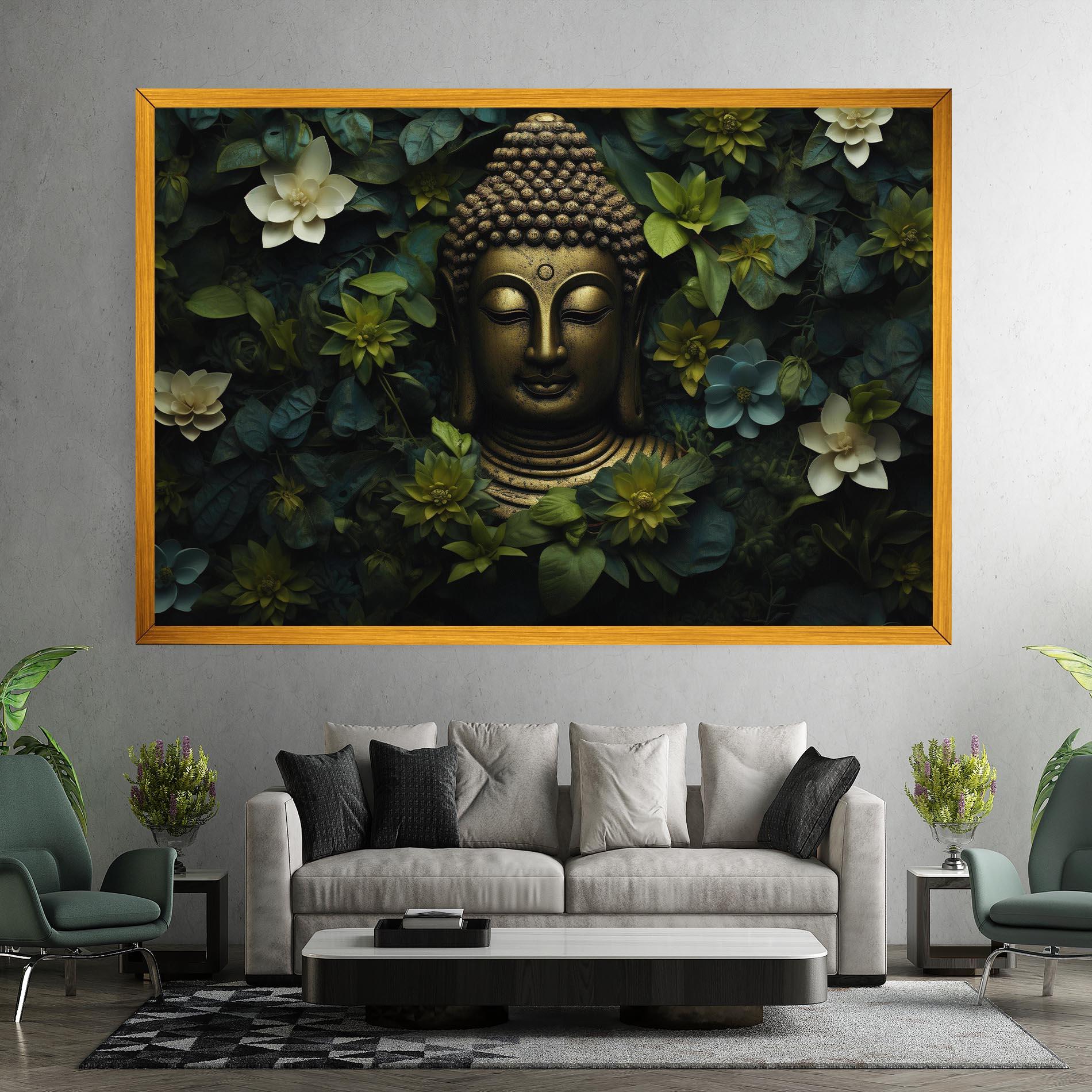 Tablou Canvas Lotus Flower Buddha mockup 7