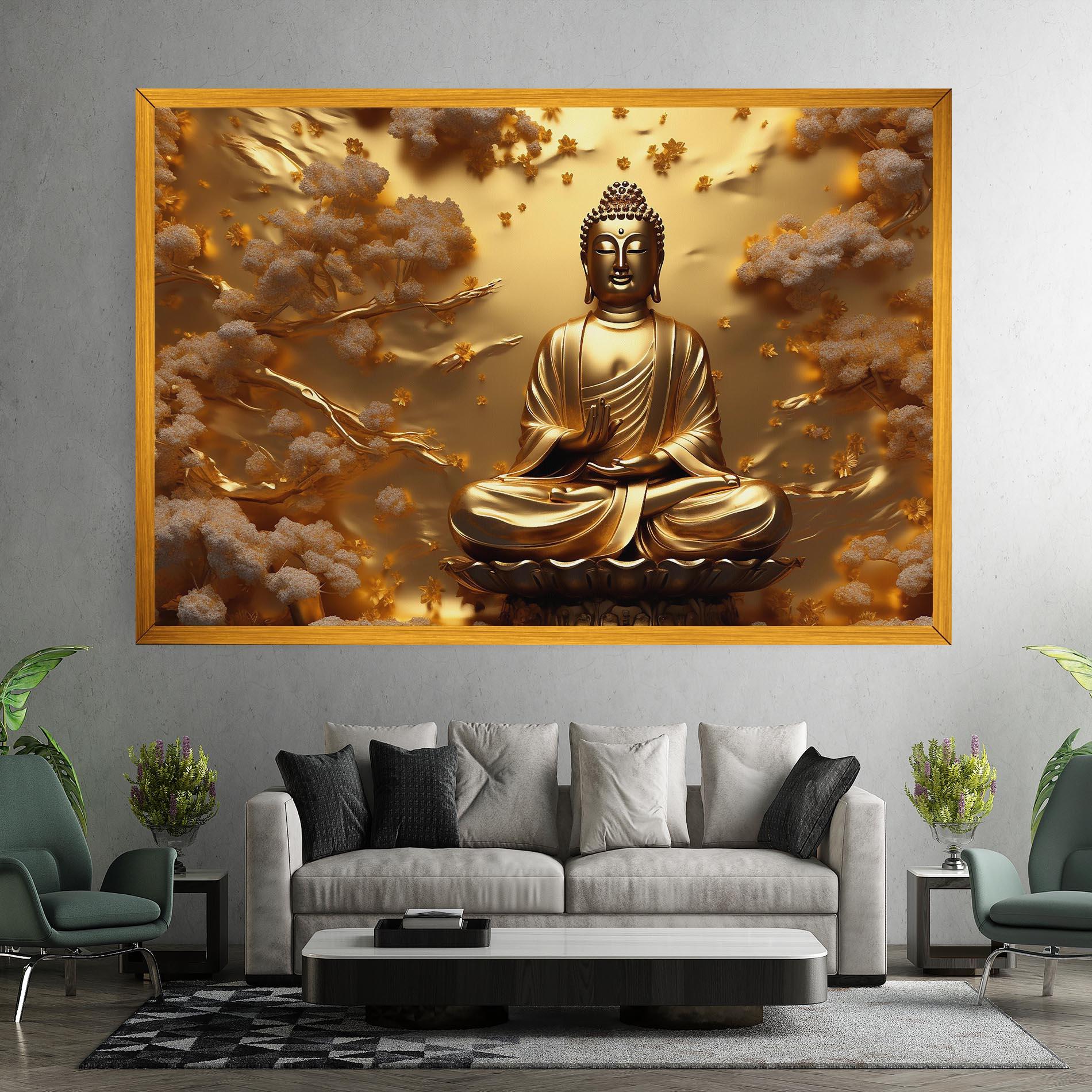 Tablou Canvas Strong Gold Buddha mockup 7