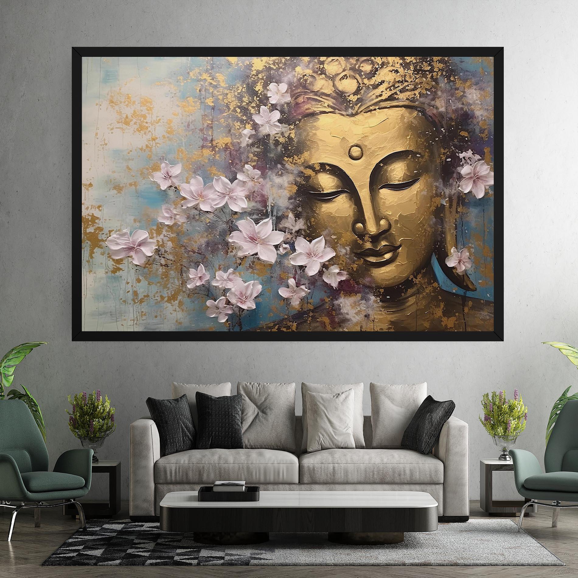 Tablou Canvas Abstract Buddha Plants mockup 7