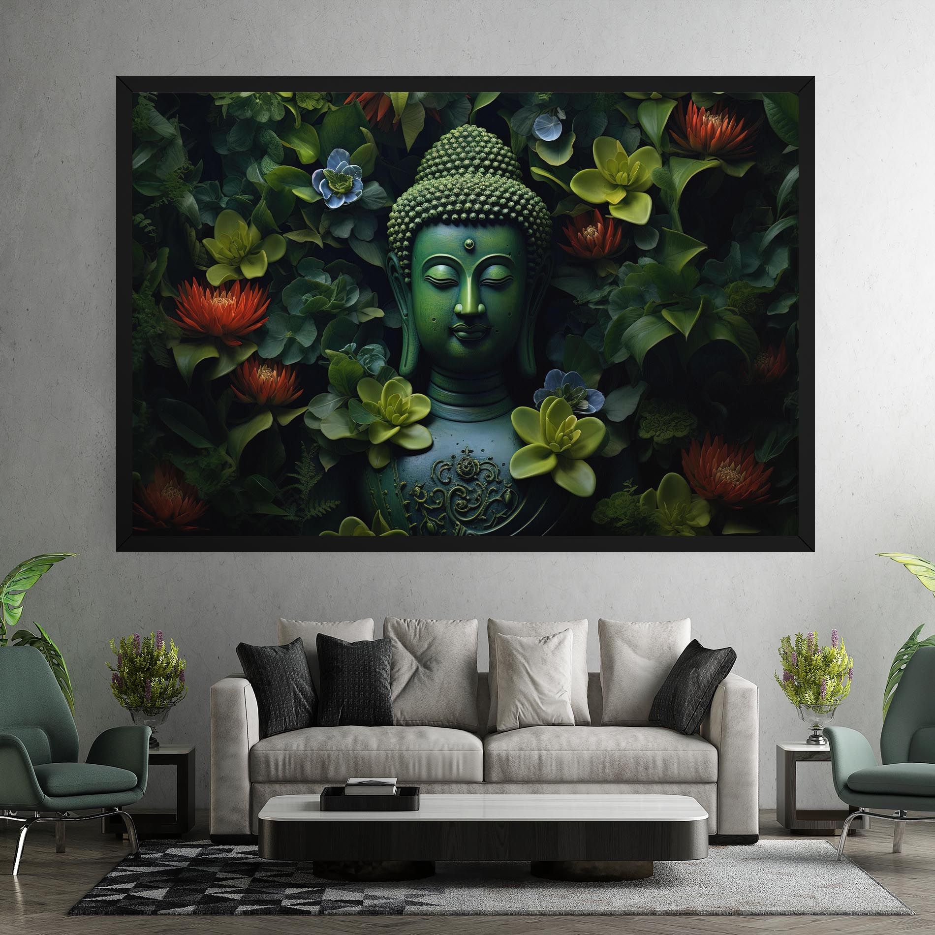 Blue Light Buddha mockup 7