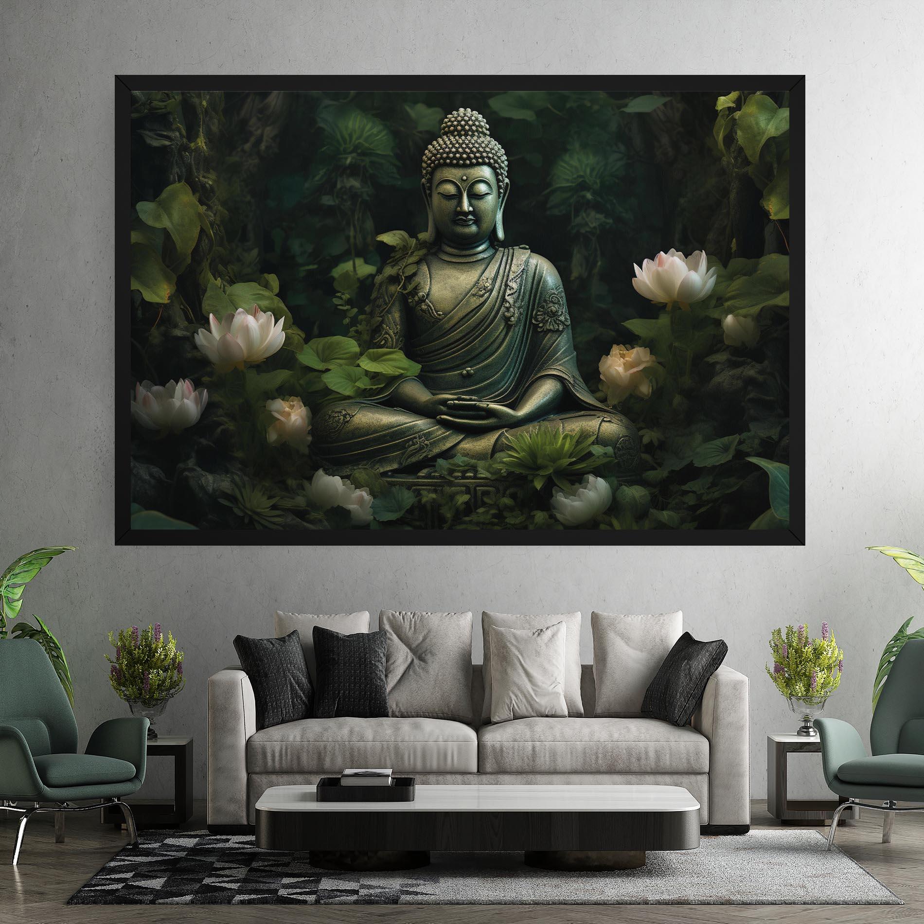 Tablou Canvas Buddha Lotus Flower mockup 7