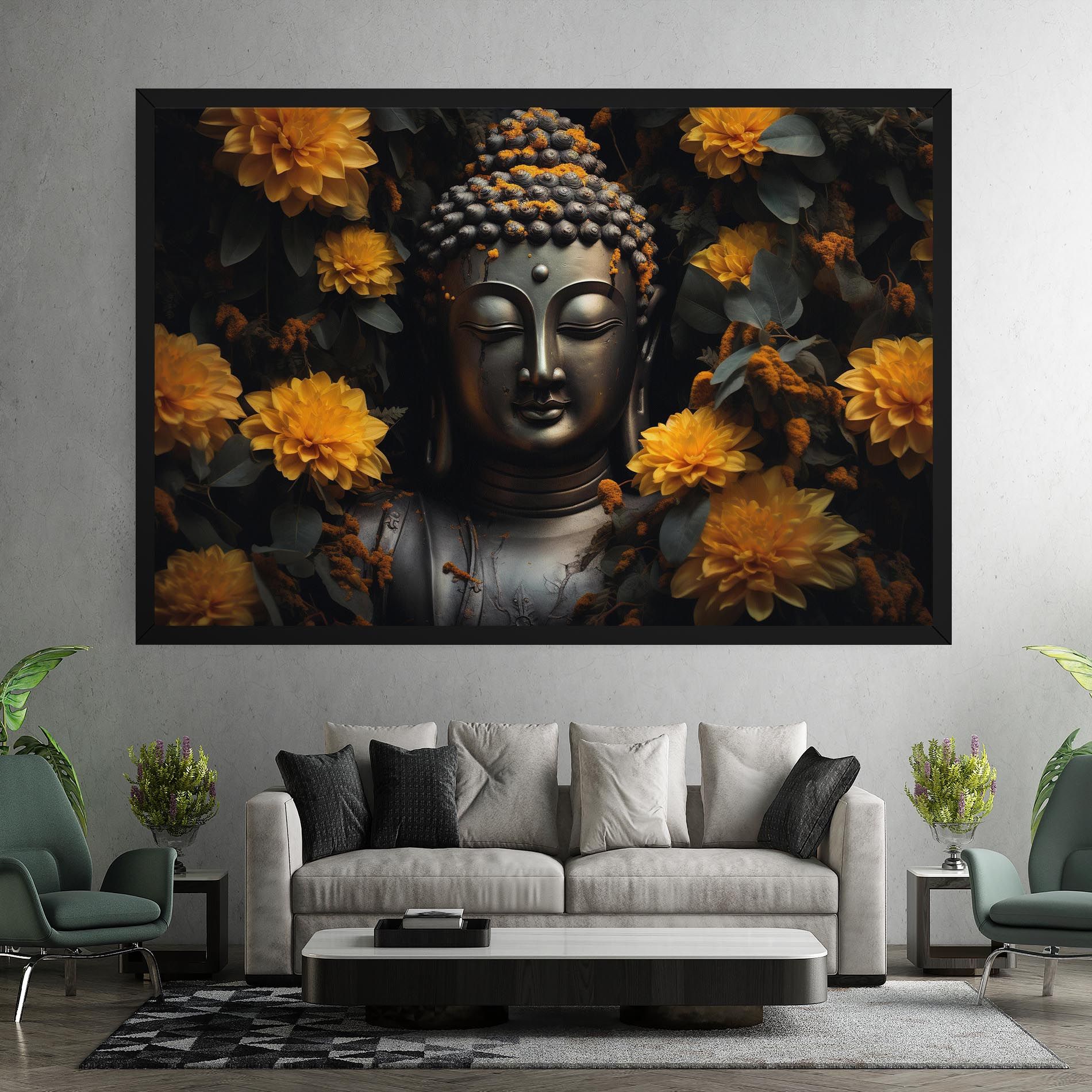 Buddha Peace Statue mockup 7