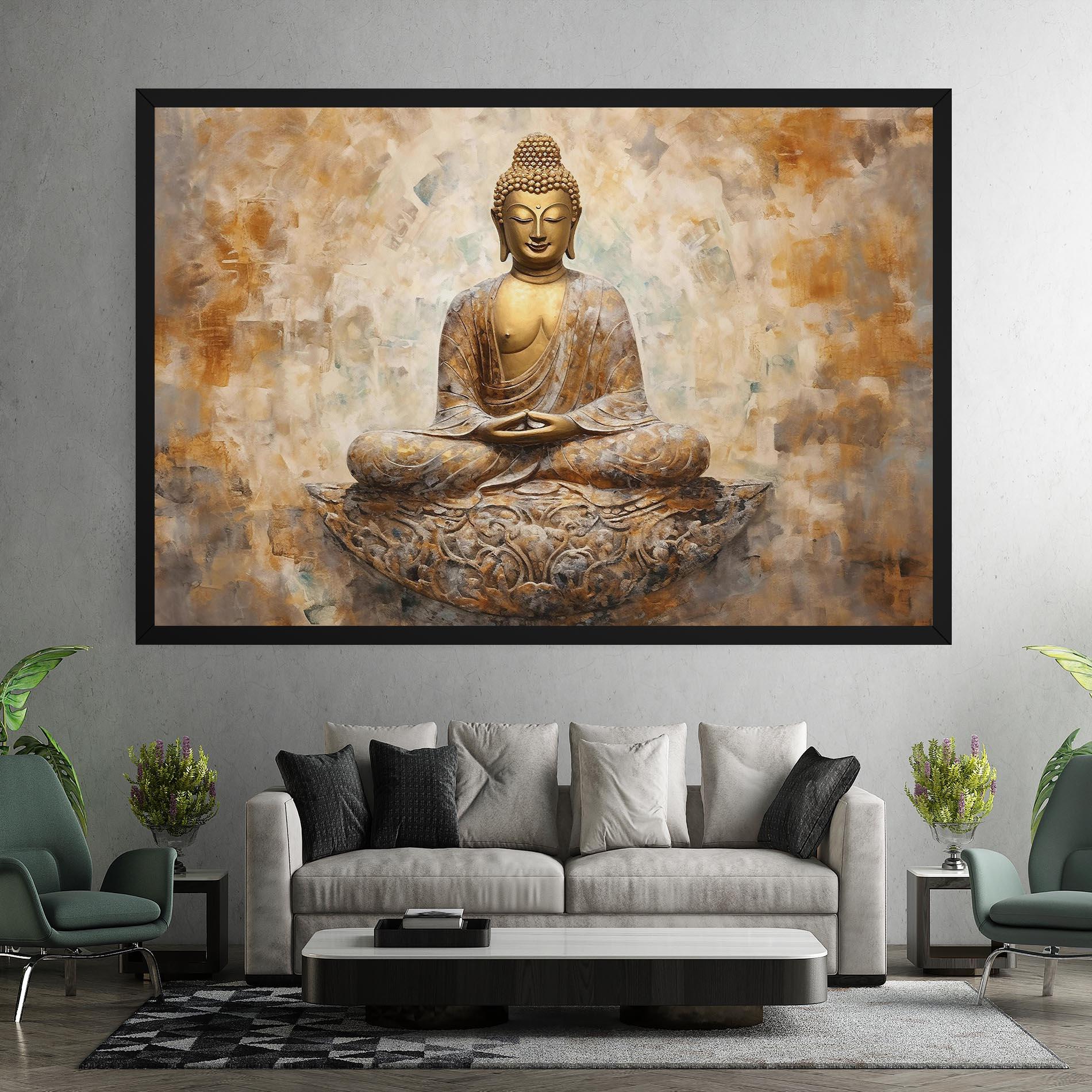Tablou Canvas Cream Buddha Art mockup 7