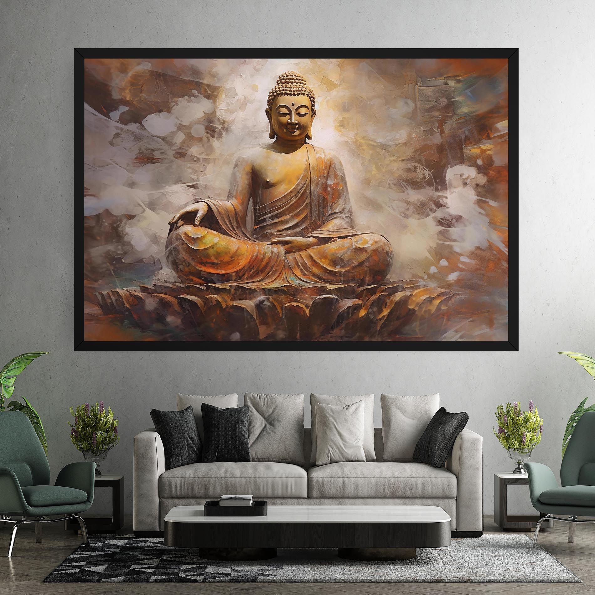 Cream Orange Buddha mockup 7