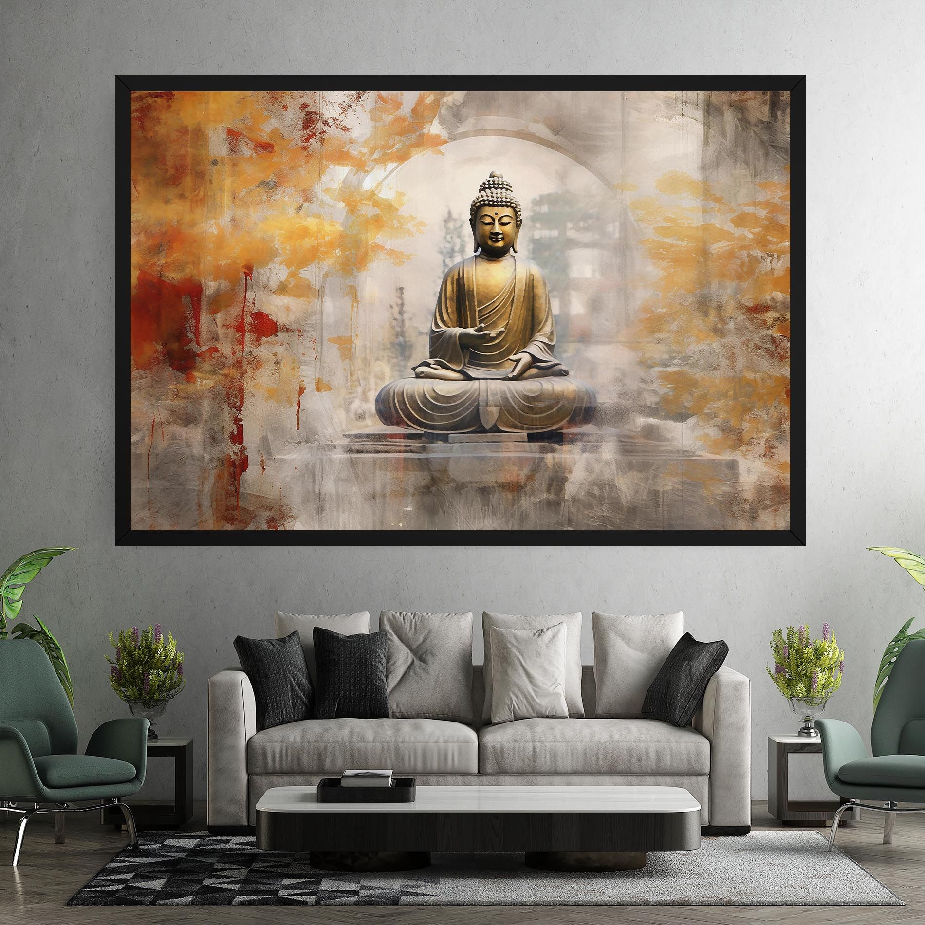 Grey Gold Buddha mockup 7