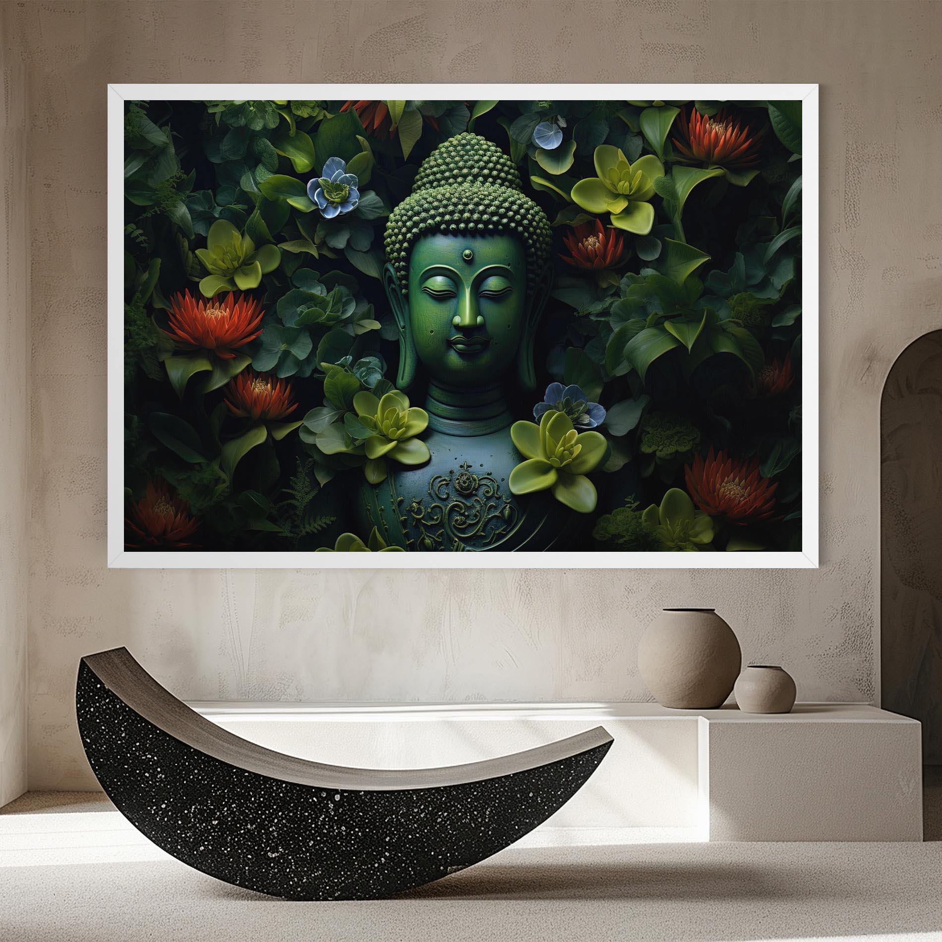 Tablou Canvas Blue Light Buddha mockup 8
