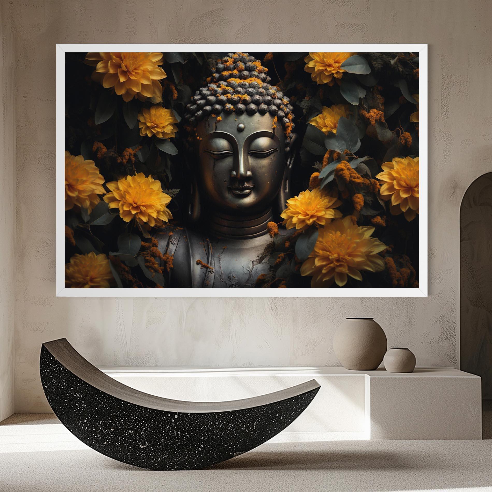 Tablou Canvas Buddha Peace Statue mockup 8