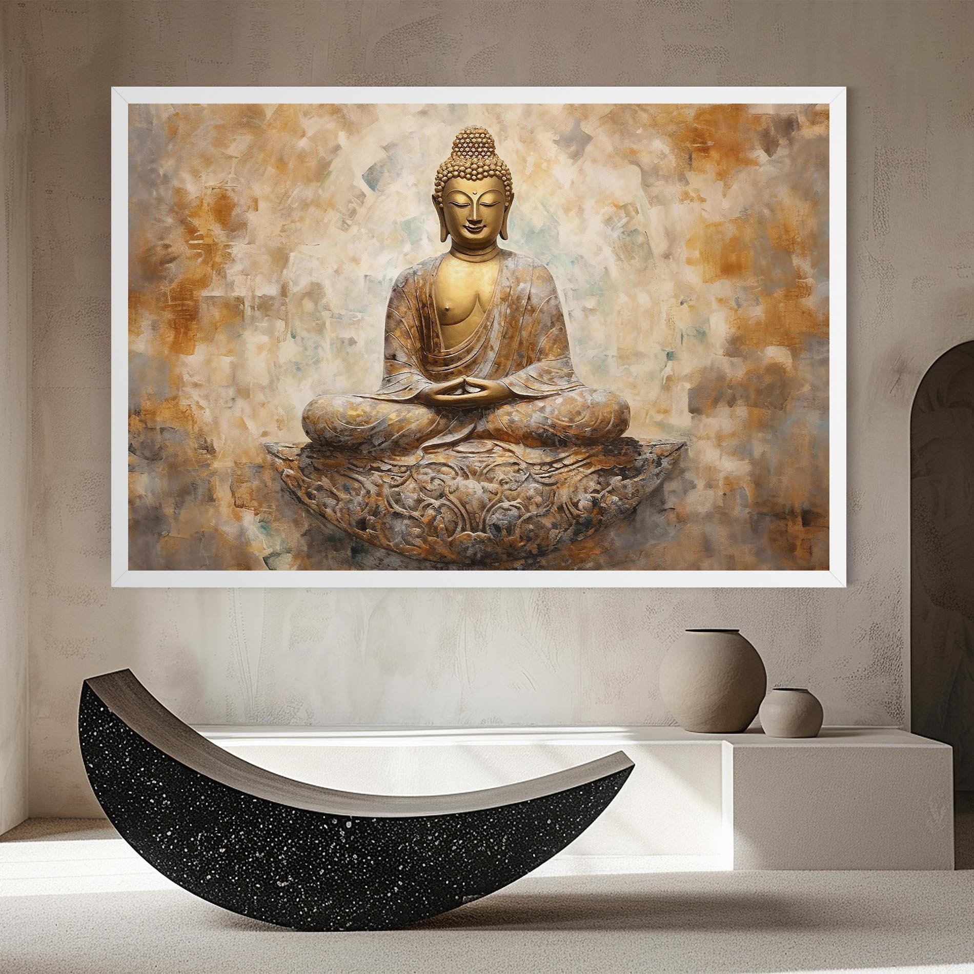 Tablou Canvas Cream Buddha Art mockup 8