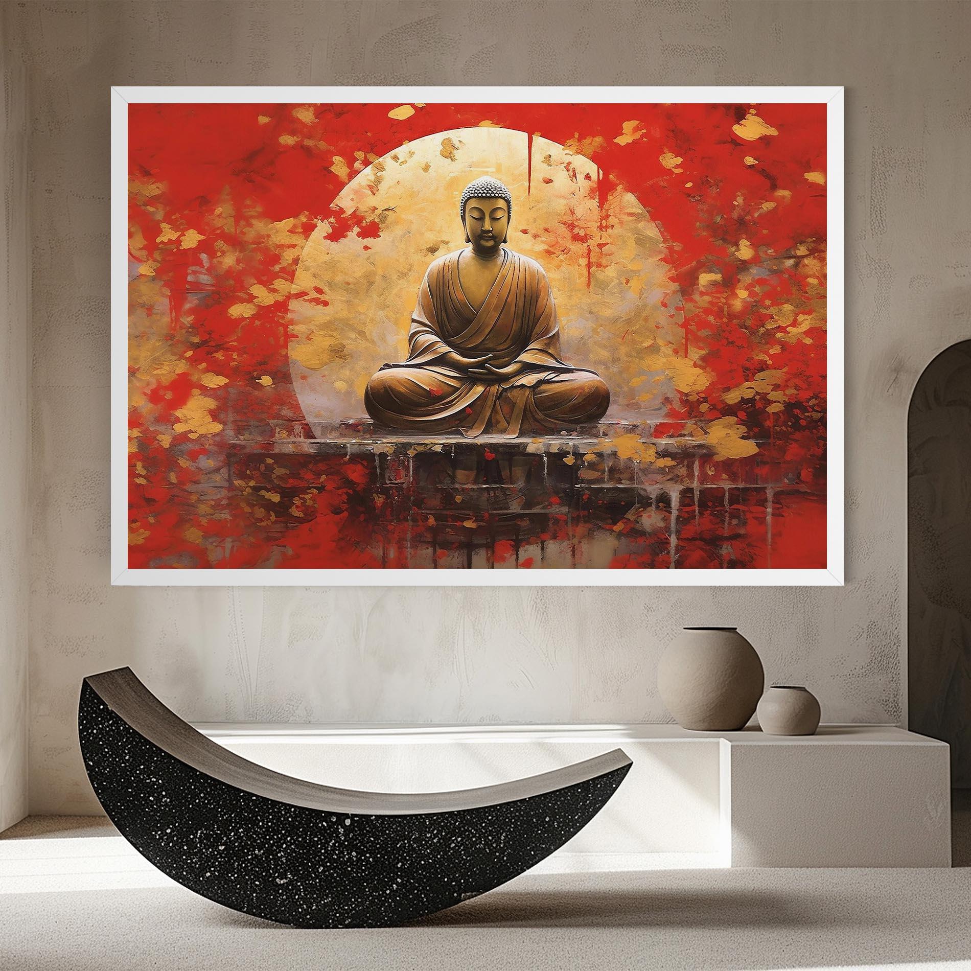 Tablou Canvas Gold Circle Buddha mockup 8