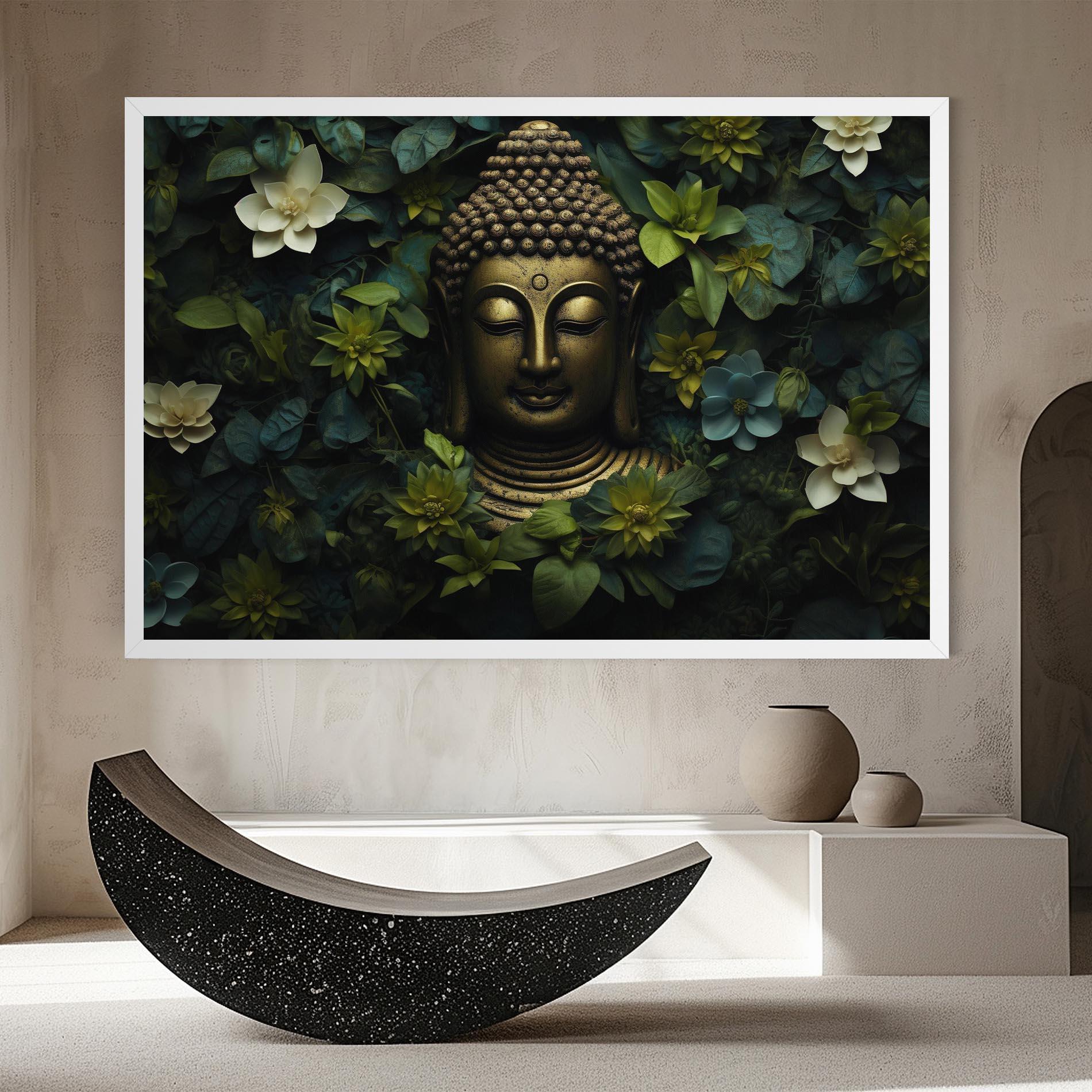 Tablou Canvas Lotus Flower Buddha mockup 8
