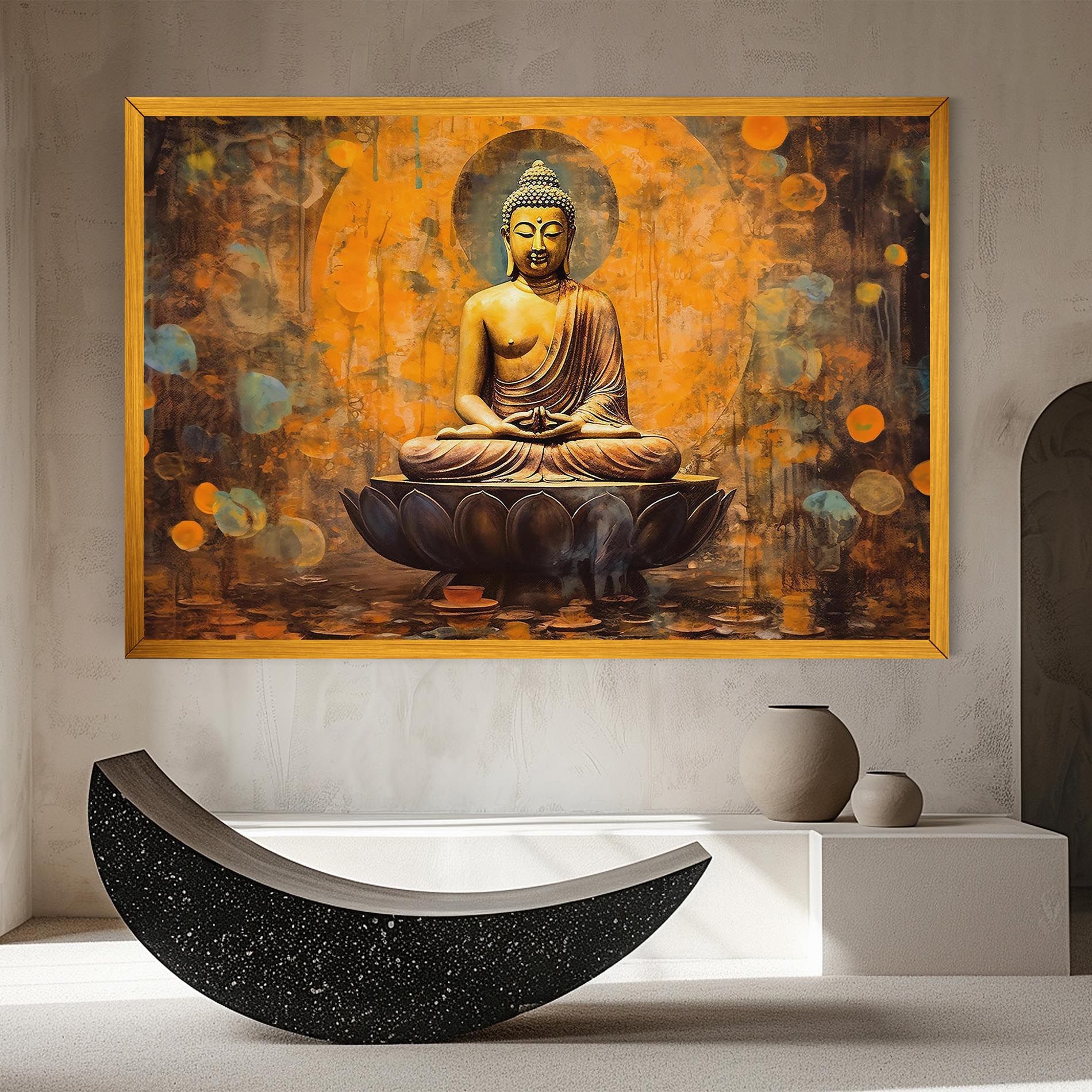 Buddha Floating Art mockup 8