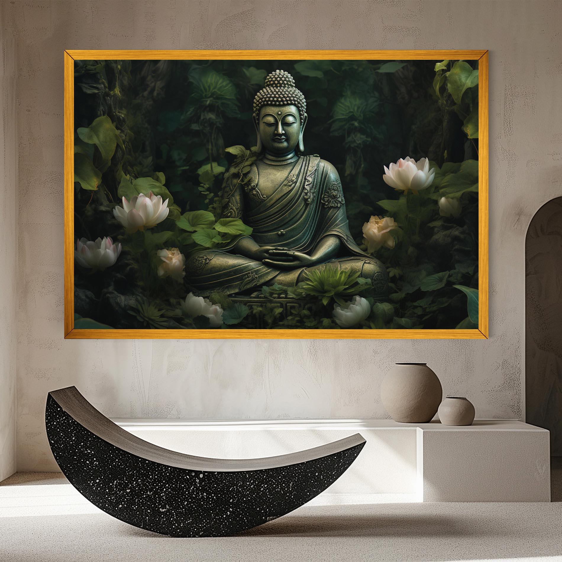Tablou Canvas Buddha Lotus Flower mockup 8