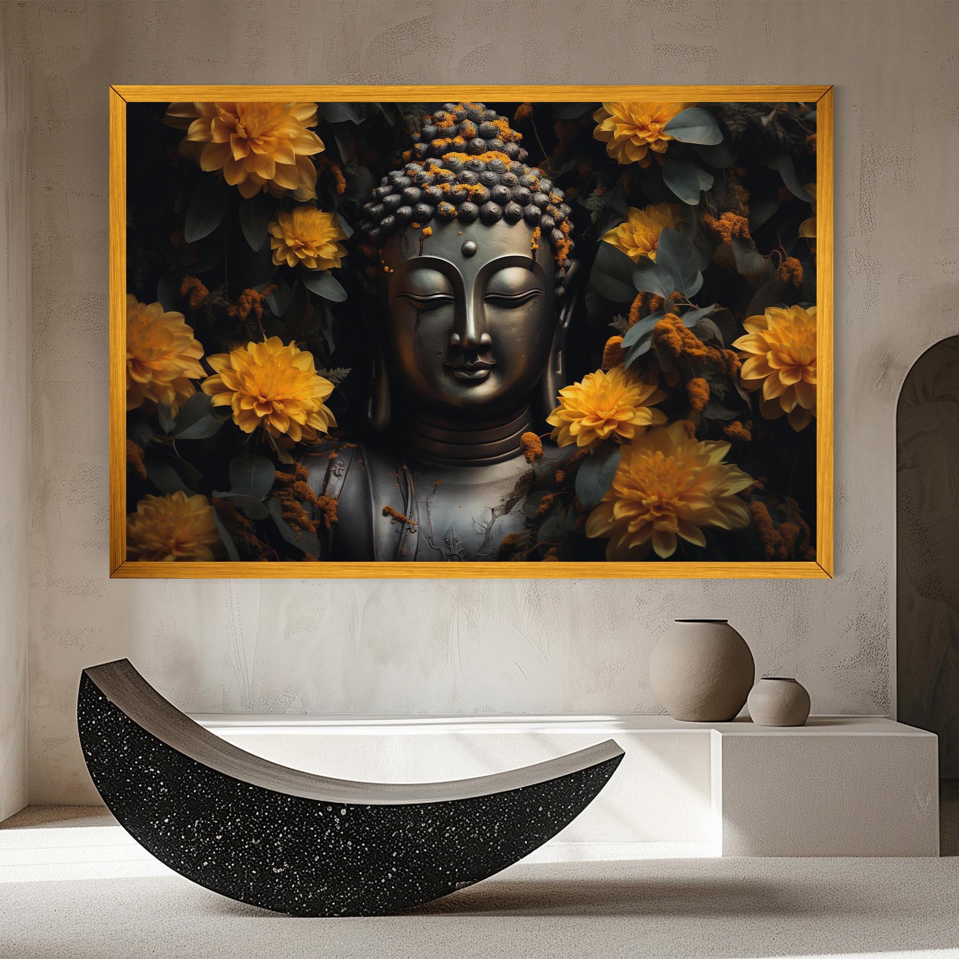 Tablou Canvas Buddha Peace Statue mockup 8