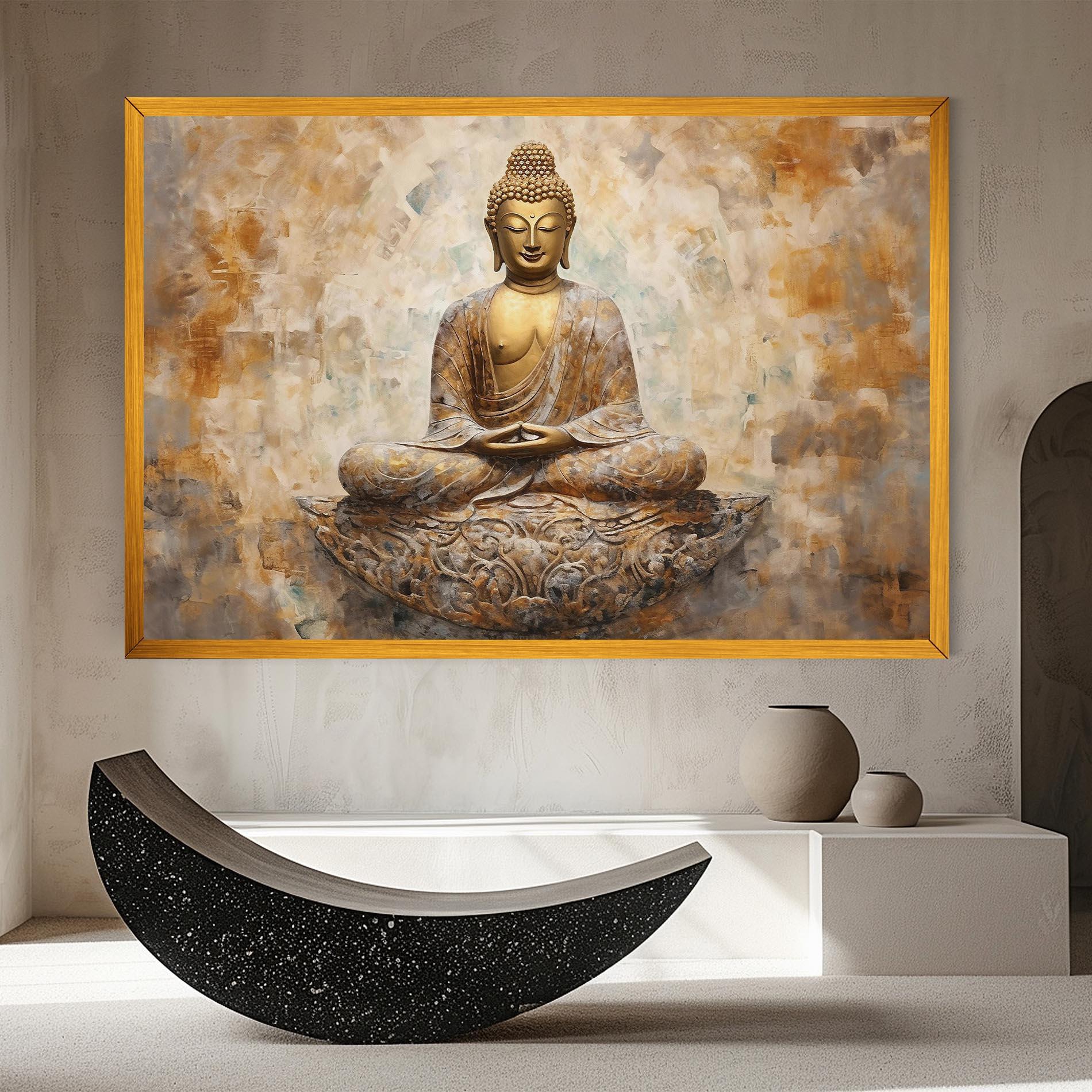 Tablou Canvas Cream Buddha Art mockup 8