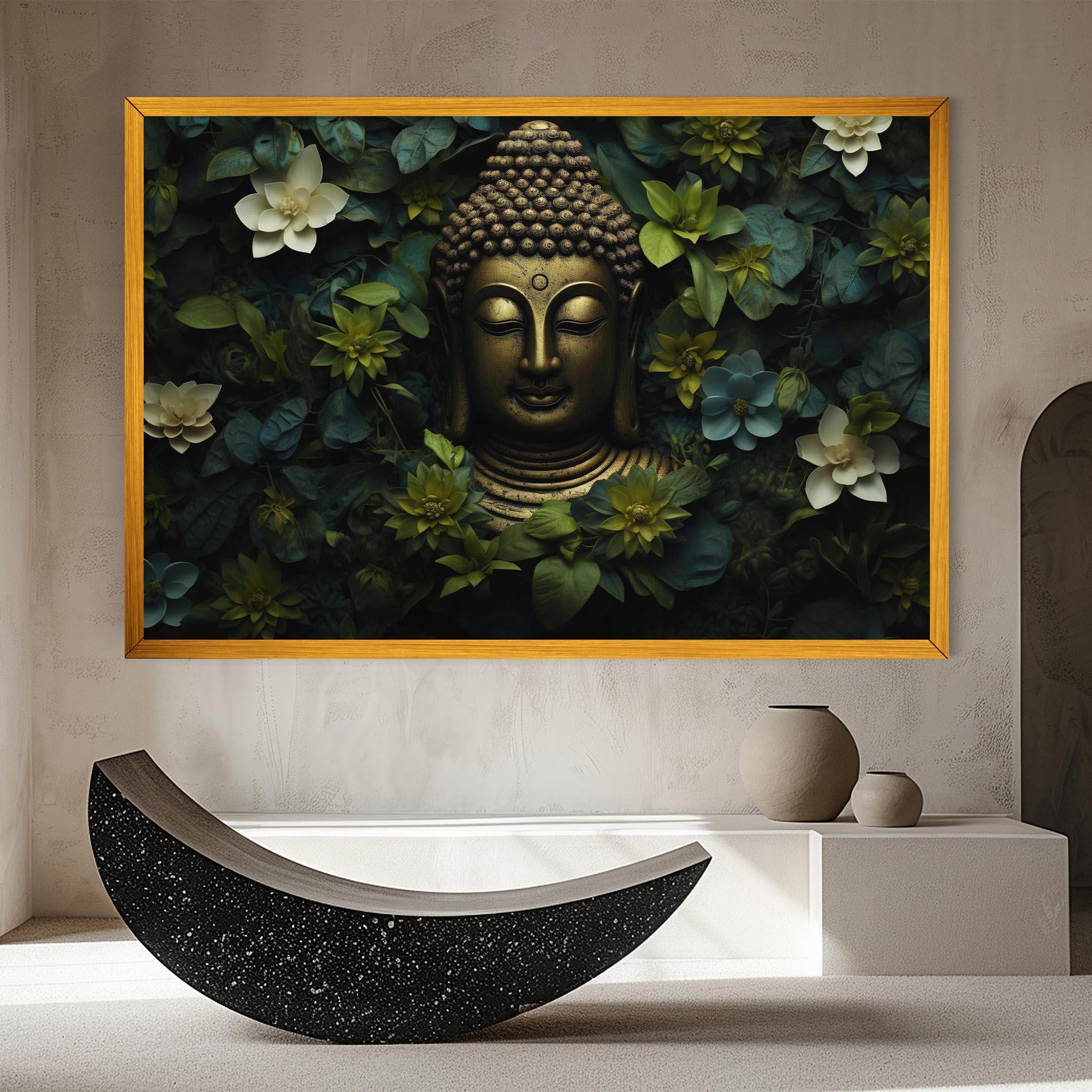 Tablou Canvas Lotus Flower Buddha mockup 8