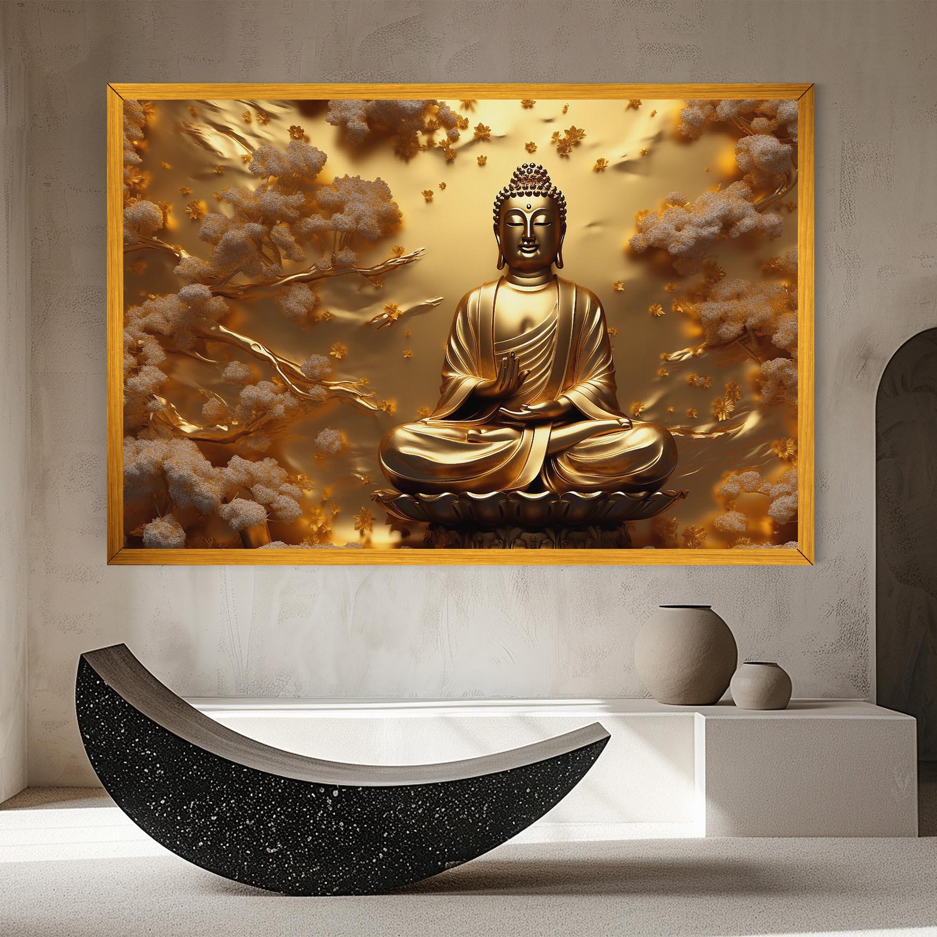 Tablou Canvas Strong Gold Buddha mockup 8